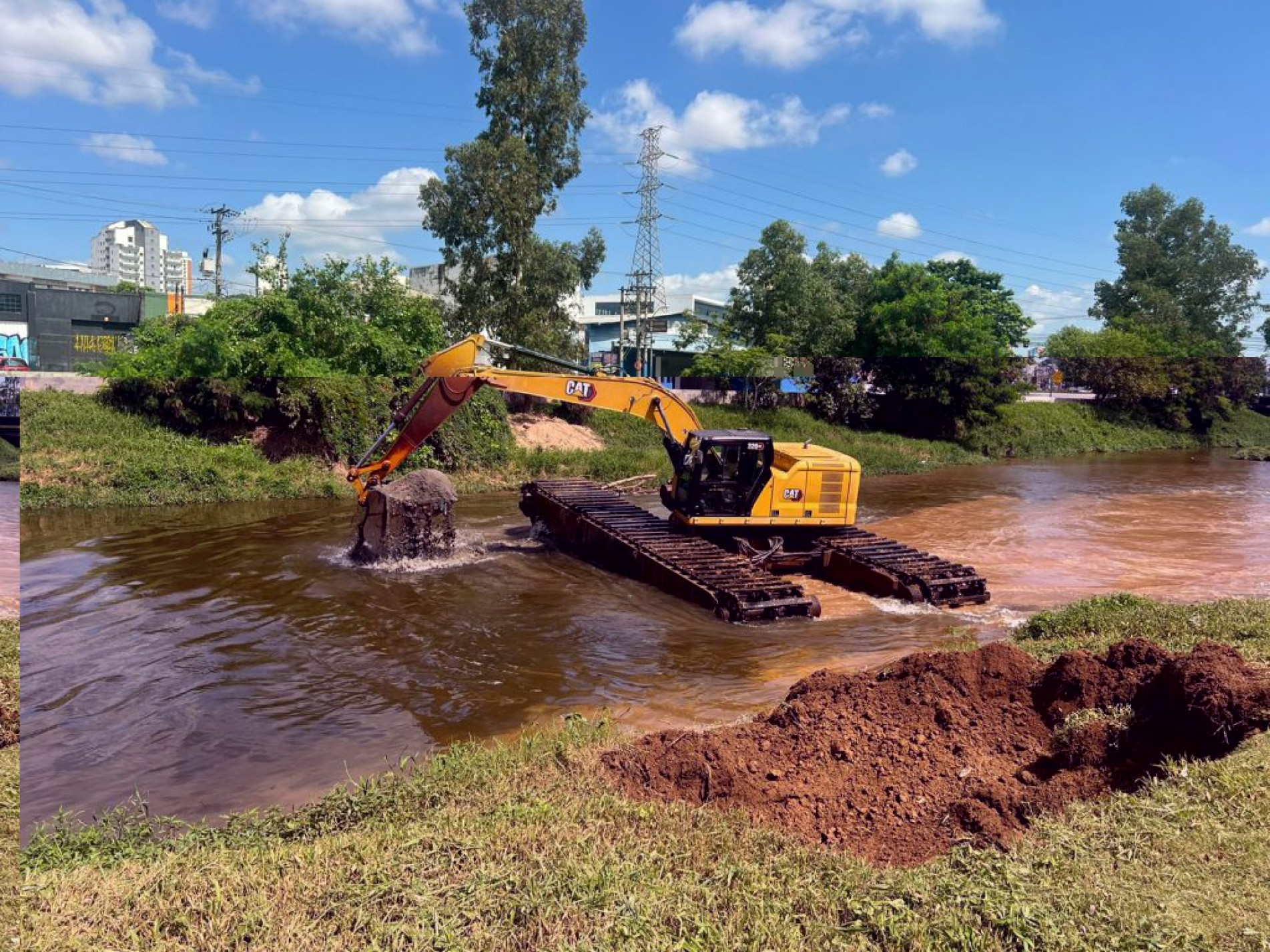  O objetivo é aprofundar o leito do rio e ampliar as margens
