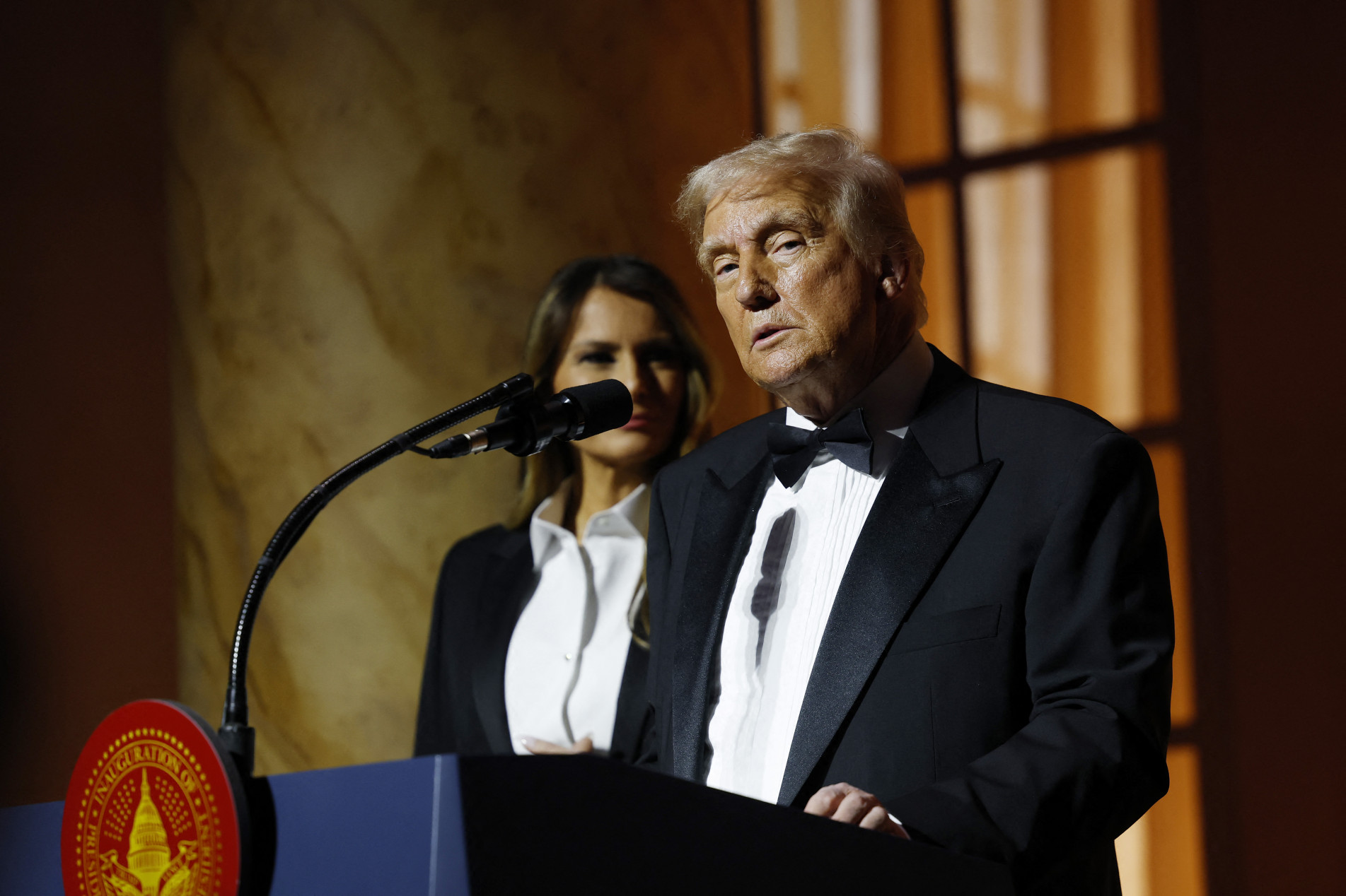 Donald Trump em evento realizado neste domingo (19)