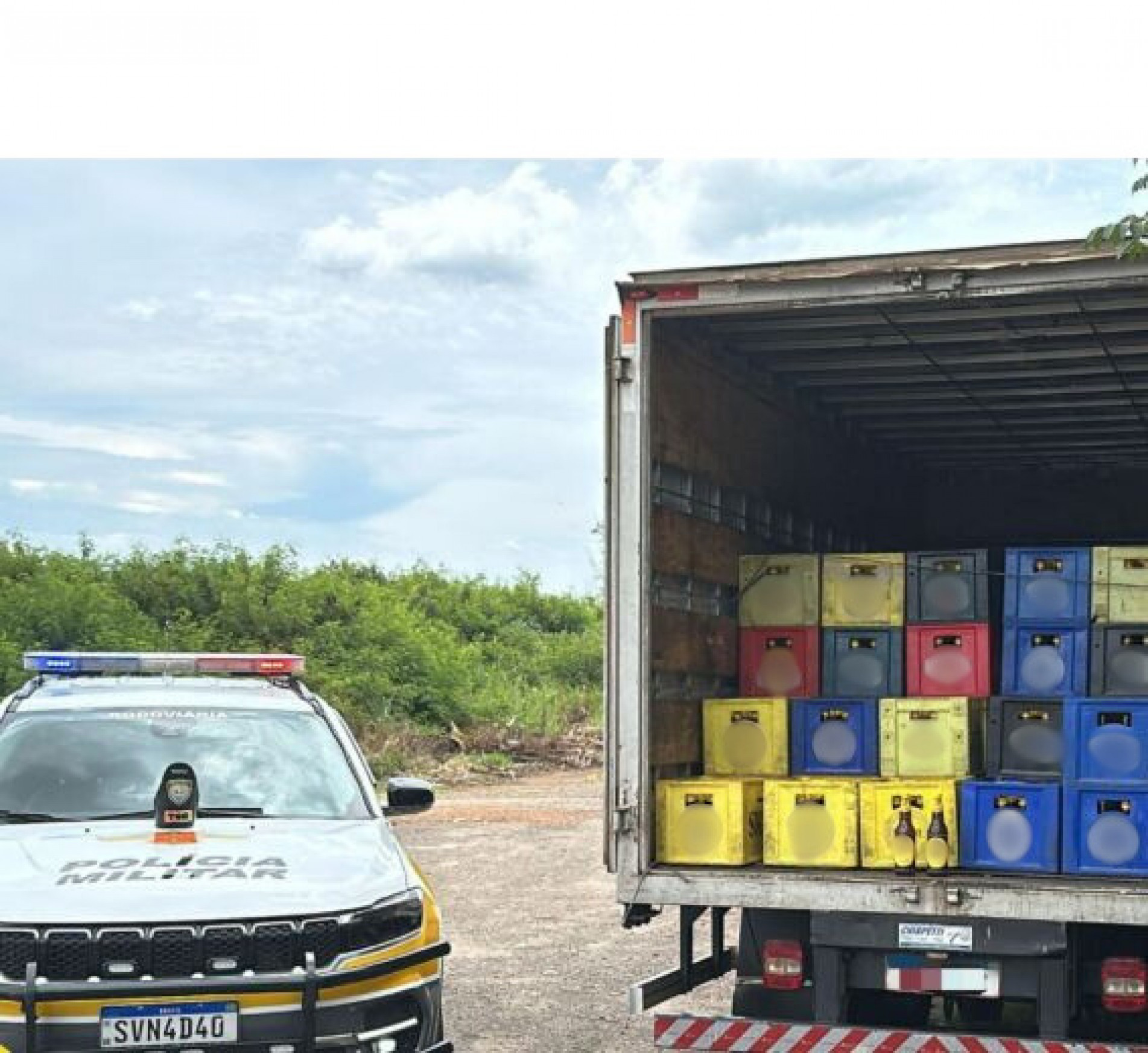 Homem foi flagrado conduzindo caminhão com carga de bebidas falsificadas 