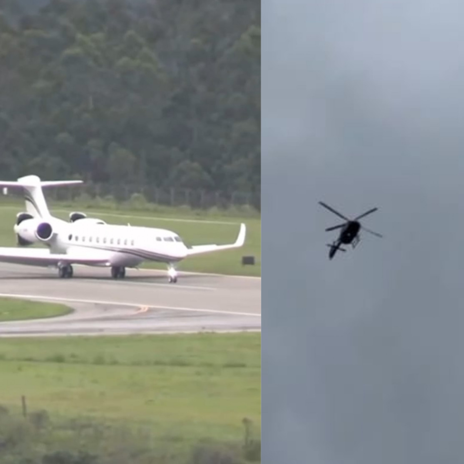 O jogador pousou no São Paulo Catarina Aeroporto Executivo, onde logo embarcou novamente para seu destino final Santos