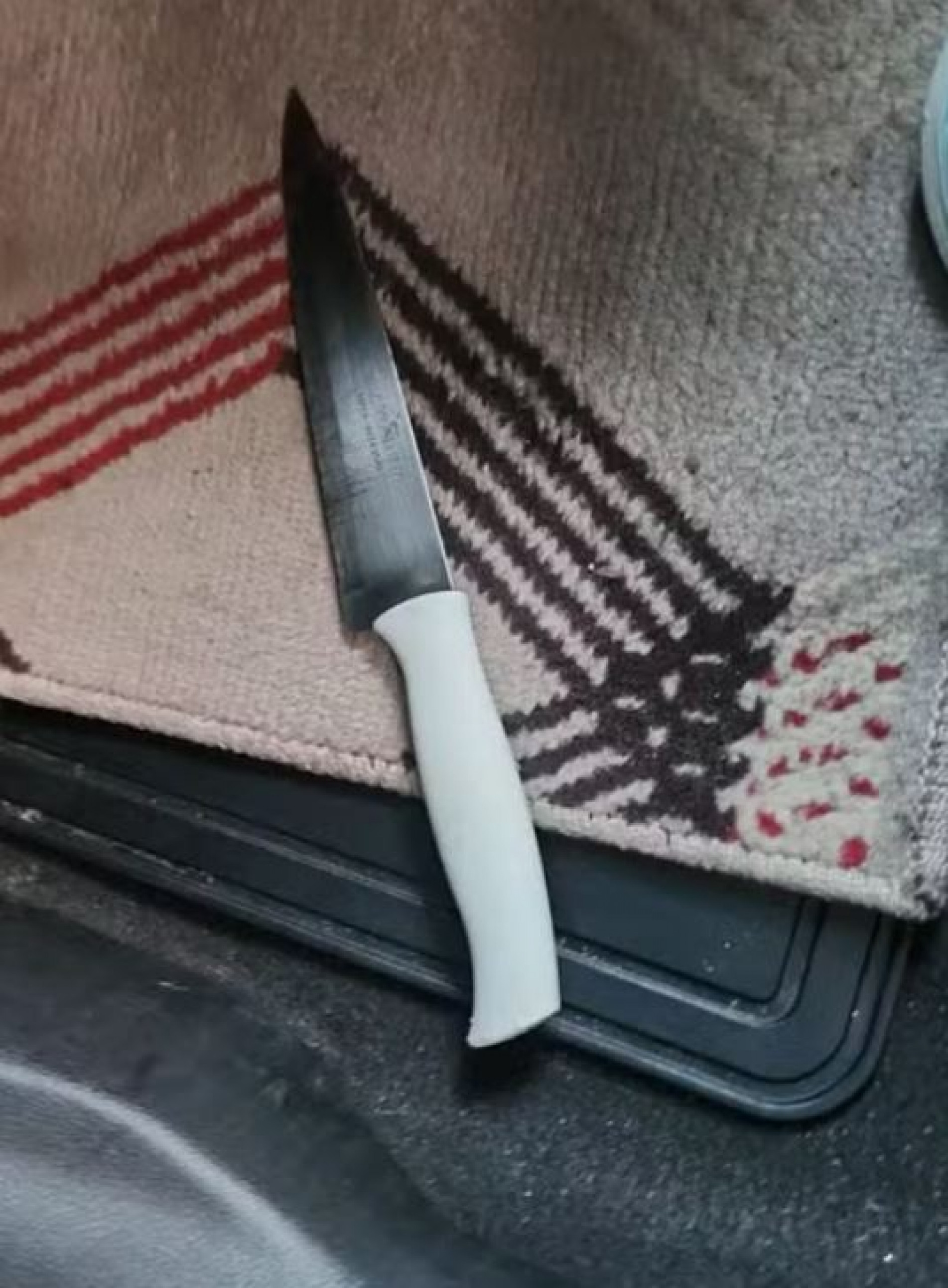 A faca foi apreendida