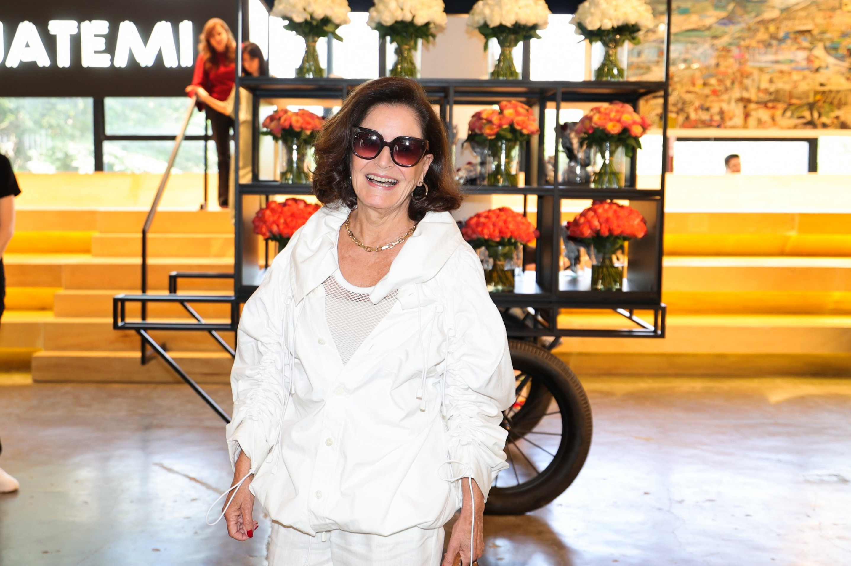 A consultora de moda Gloria Kalil marcou presença no evento