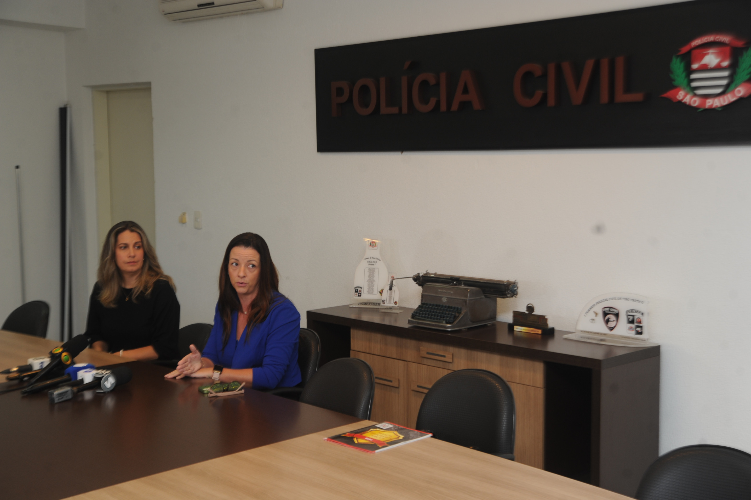 Delegada Renata Zanin em coletiva