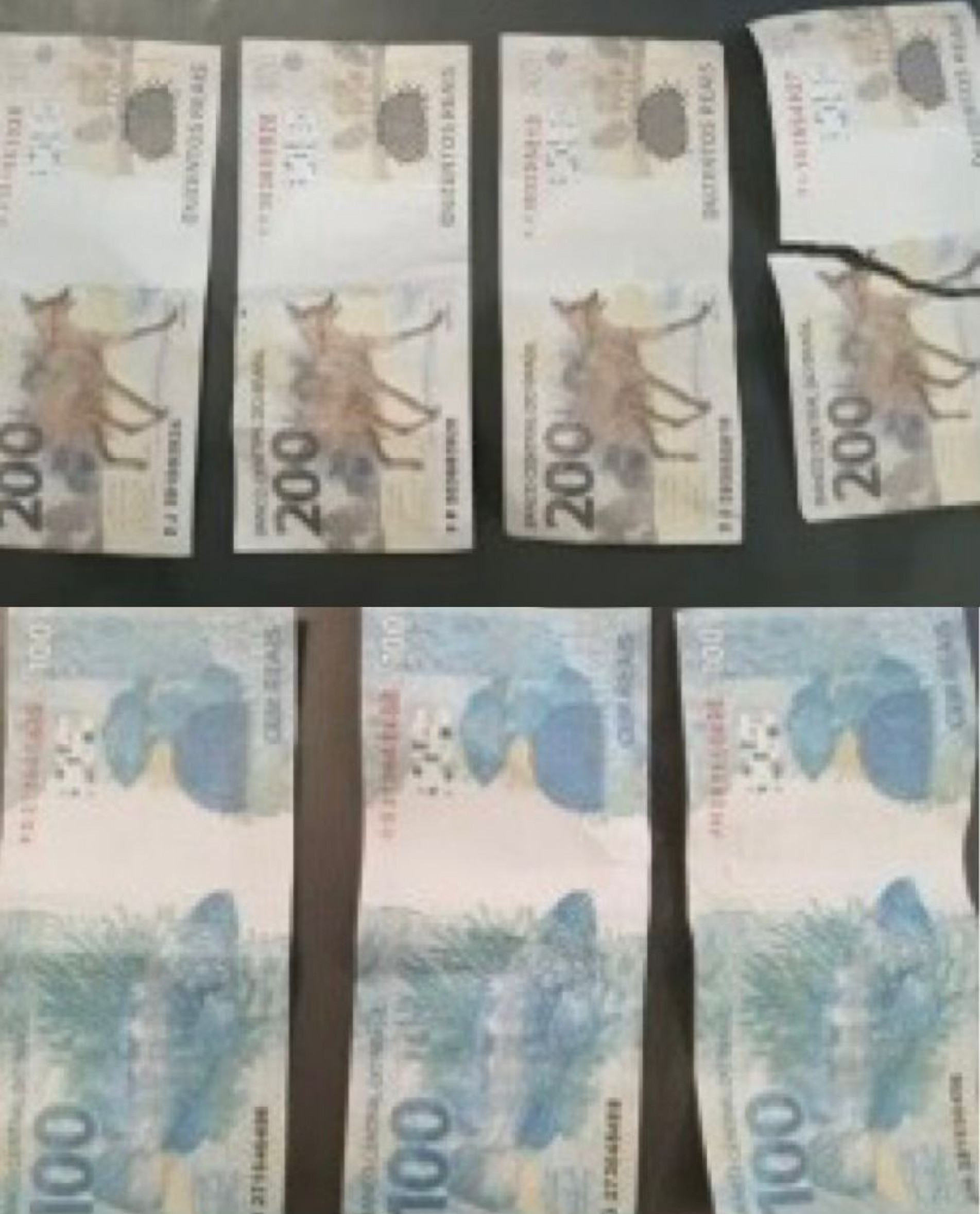 O suspeito foi abordado após ser denunciado por populares que haviam sido vítimas de notas falsas