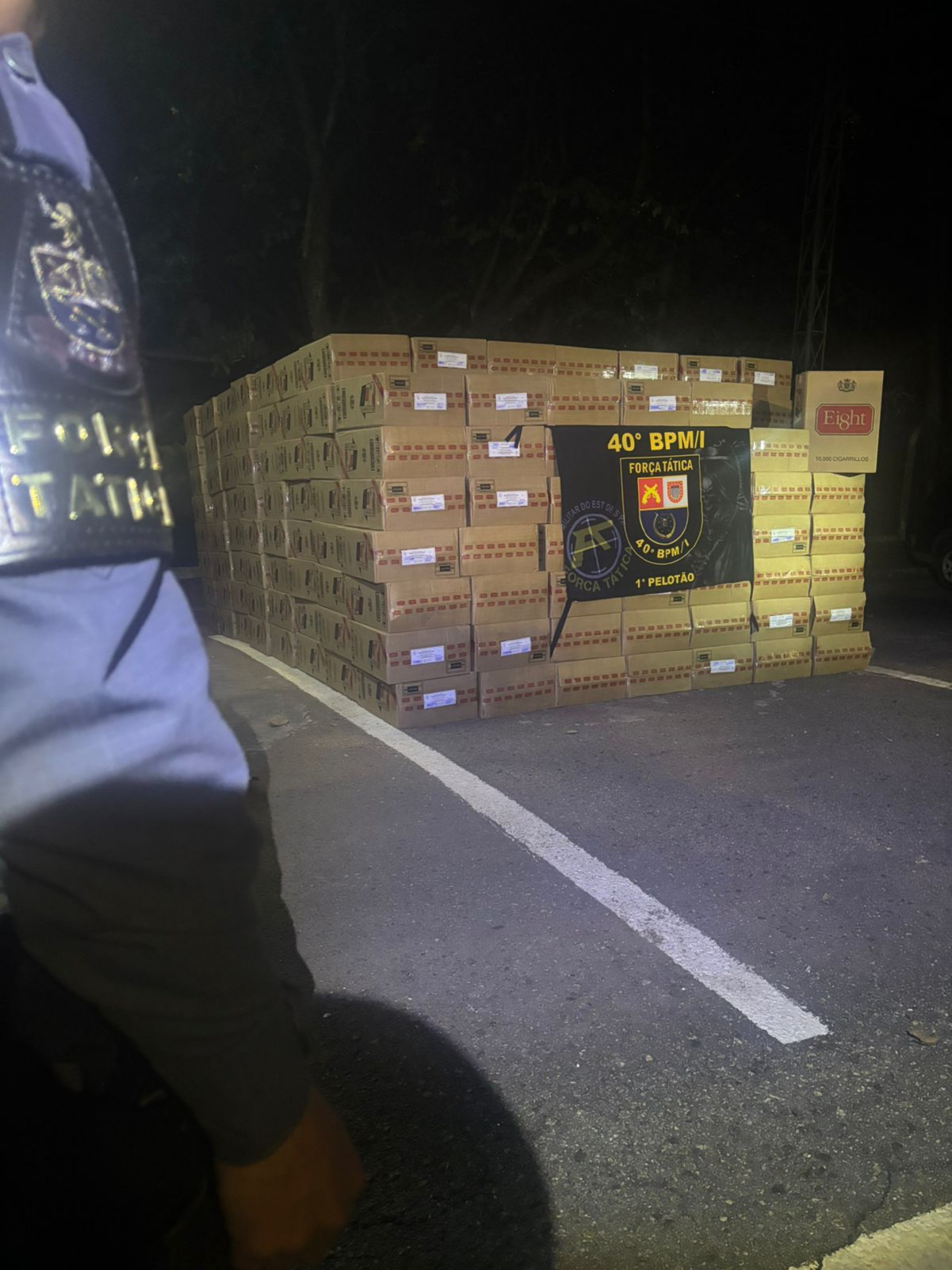Carga de cigarro avaliada em R$2 milhões é apreendida pela PM em Salto de Pirapora