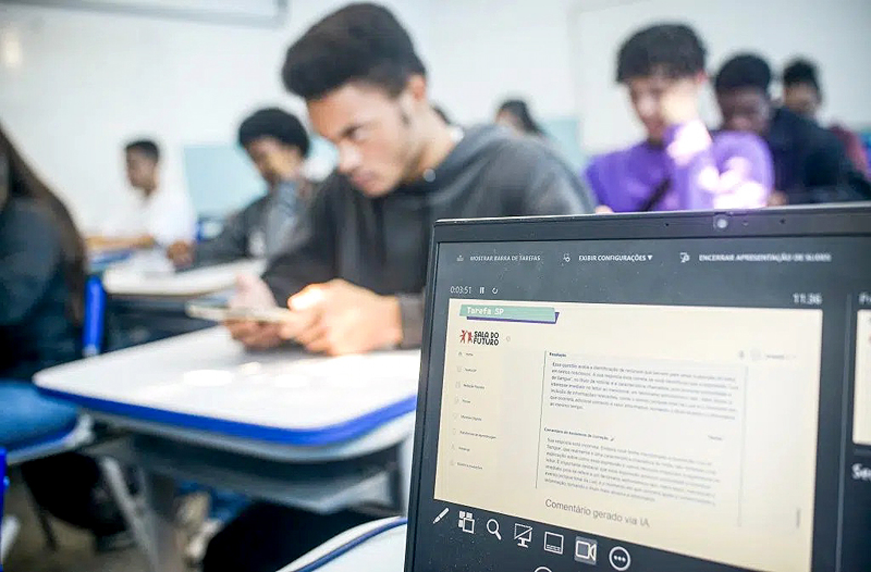 Em todas as situações, o estudante pode avaliar o comentário 
que recebeu do assistente de correção