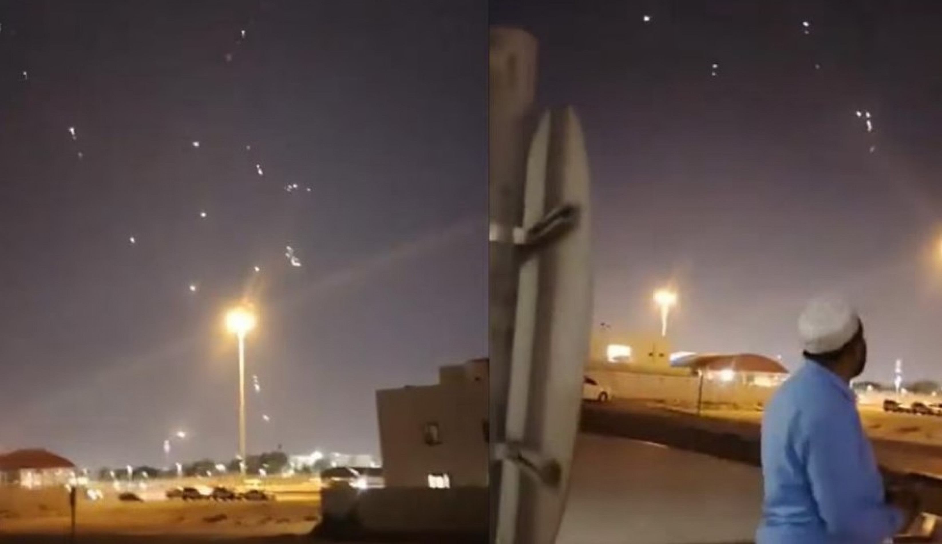 Mísseis iranianos e bateria antiaérea nos céus do Catar