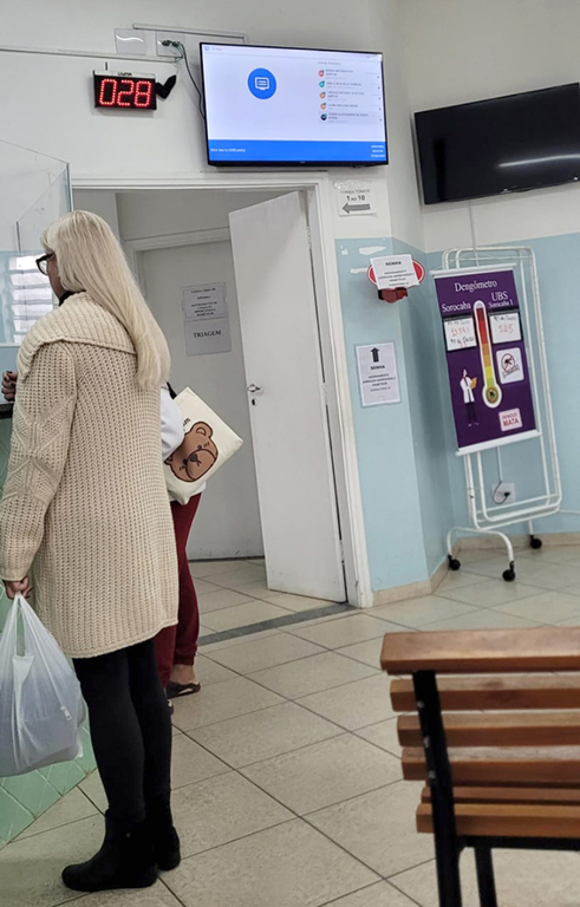 Na UBS, não havia previsão de data para se fazer raio-x 
