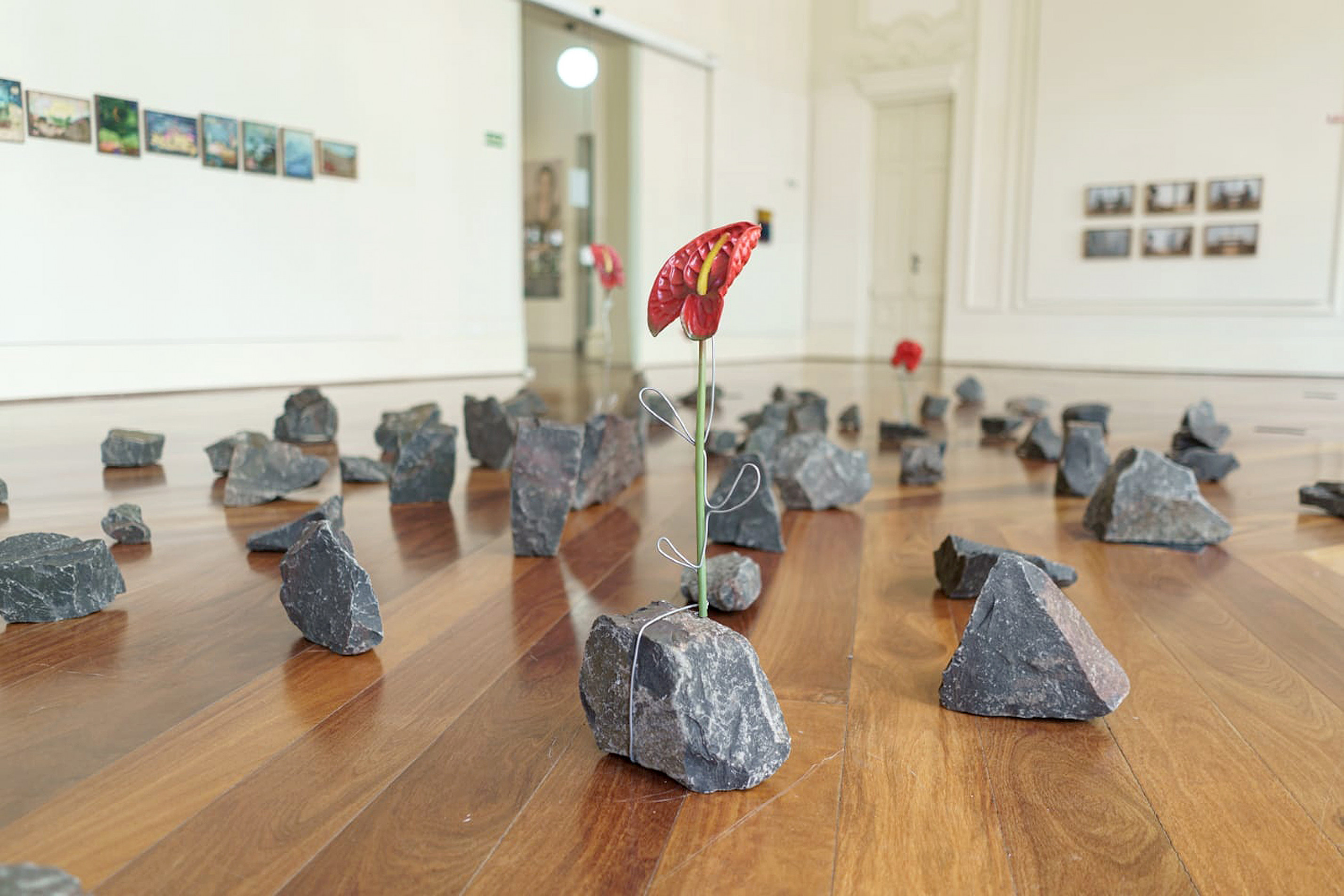 Naira Pennacchi também expõe instalações, como essa
