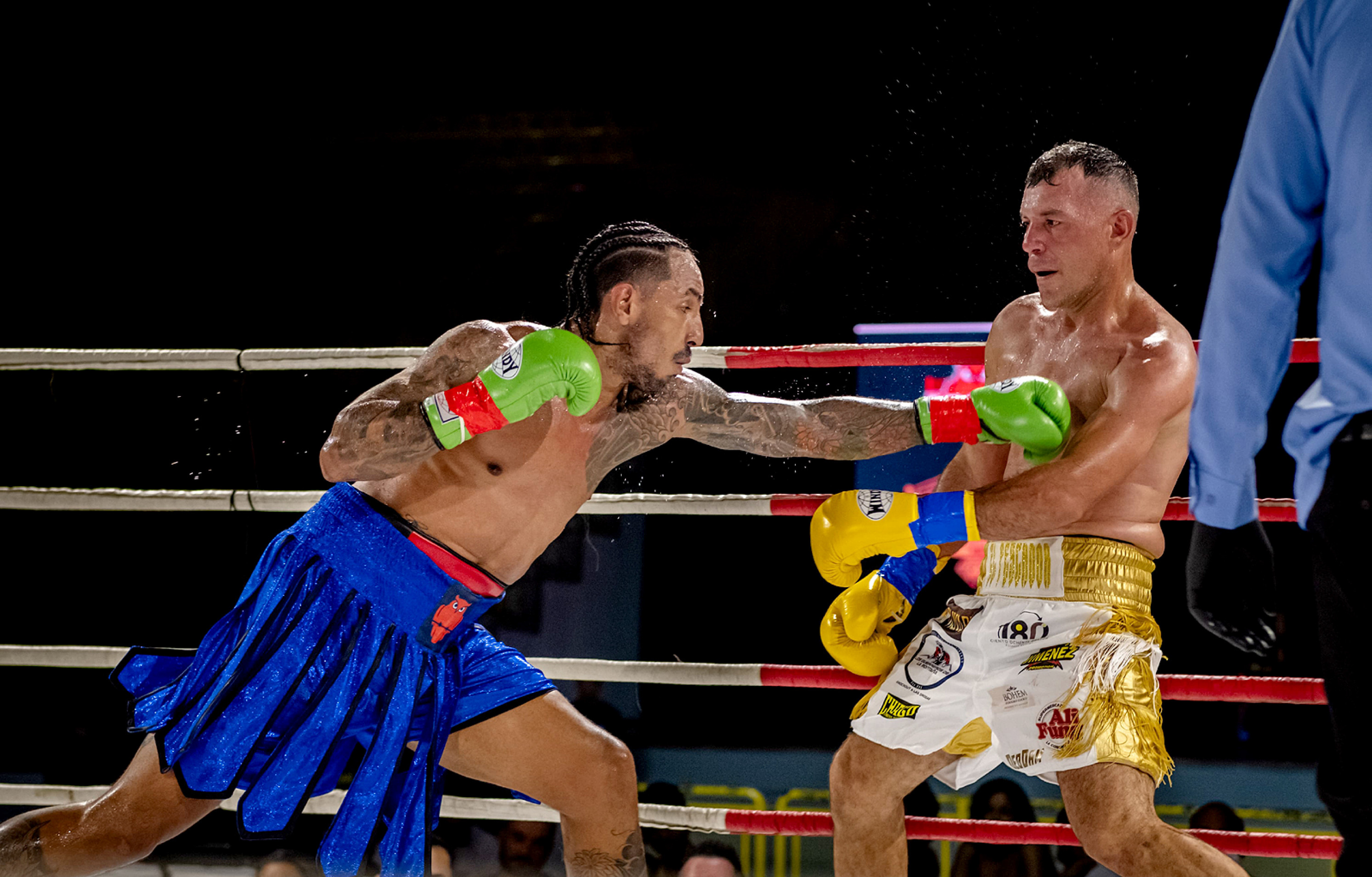 Pugilista sorocabano em luta que valeu o 
cinturão sul-americano no primeiro semestre deste ano