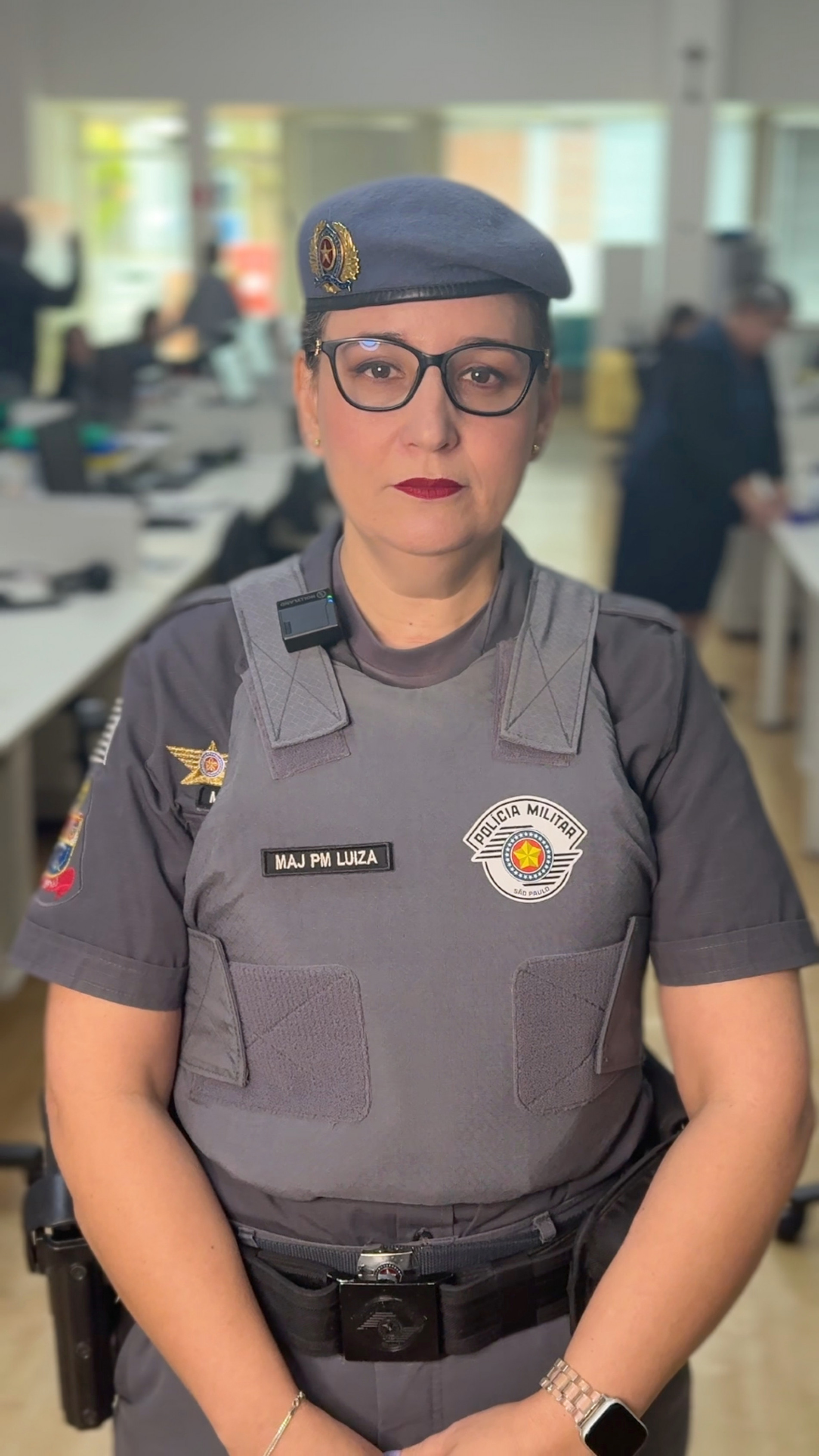 Major Luiza Geraldi é comandante interina do 40º BPM/I