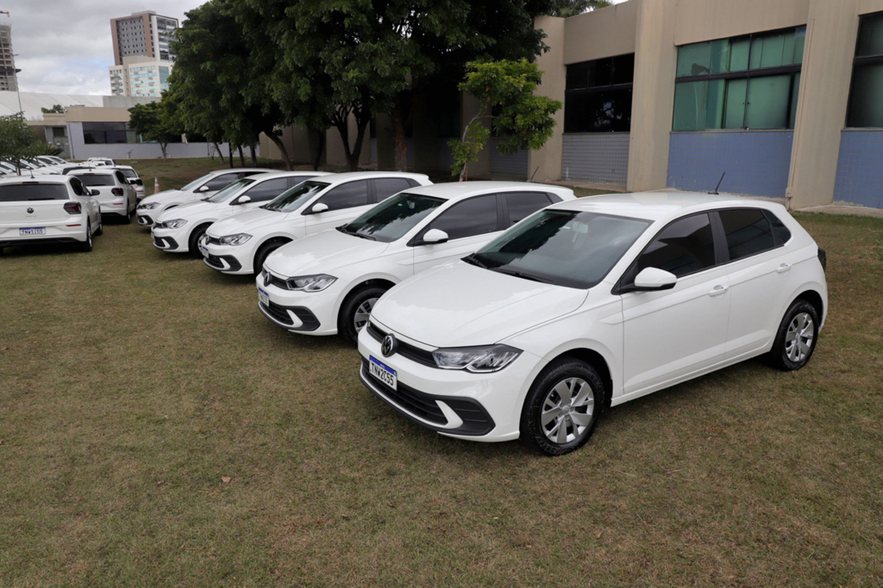 No total são 30 carros modelo VW Polo, além de um Jeep Compass para a presidência
