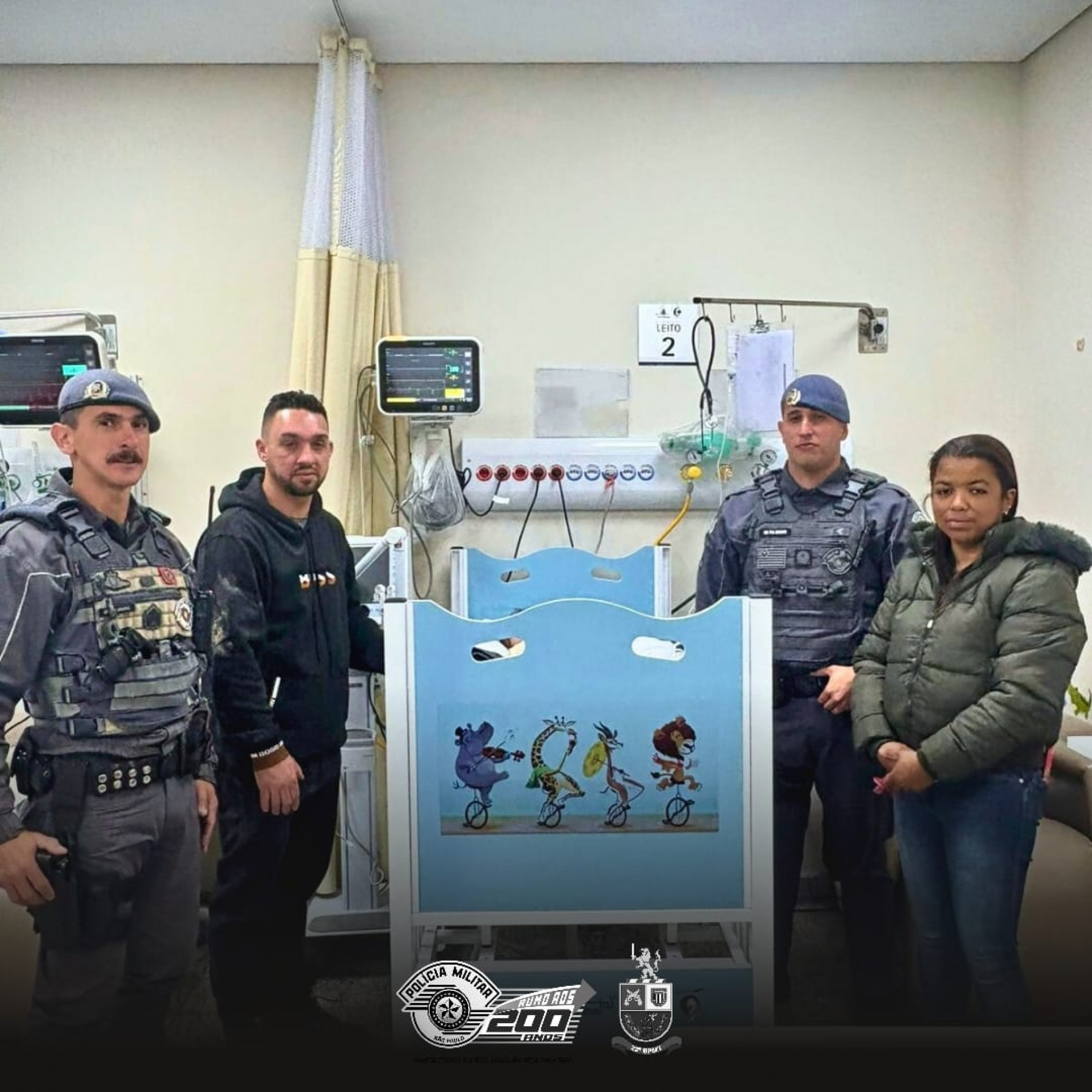 O pai agradeceu o apoio e a agilidade da equipe policial