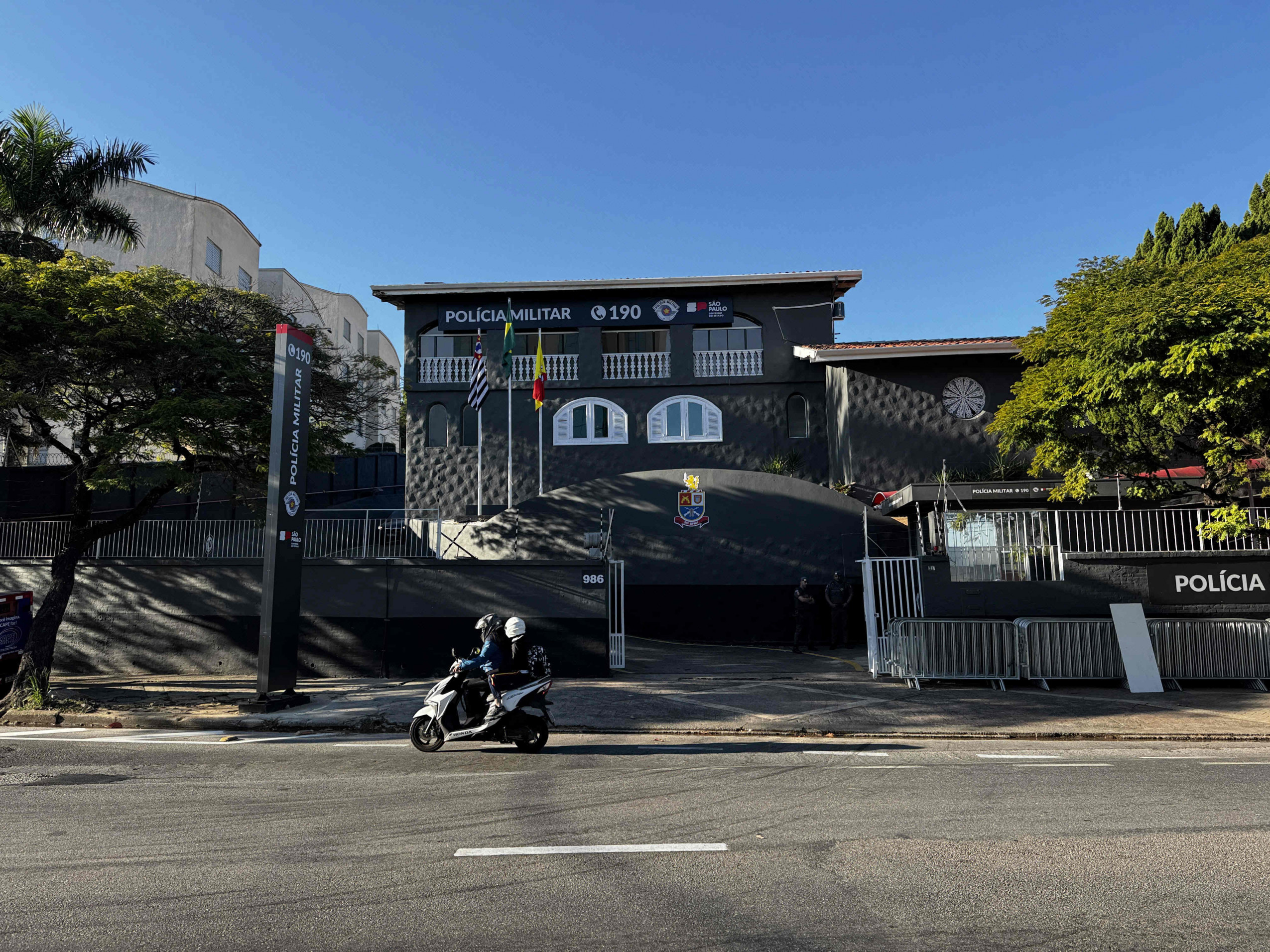 A sede provisória do 55º Batalhão de Polícia fica na avenida General Osório