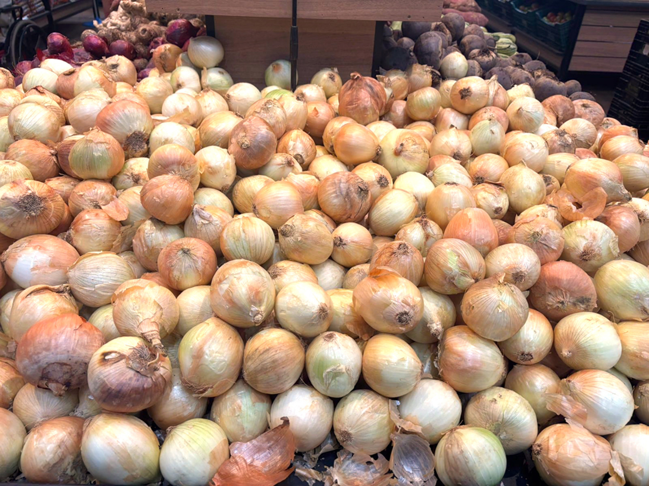 Cebola, um dos alimentos mais usados na cozinha brasileira, variou até 143% de preço na pesquisa realizada
