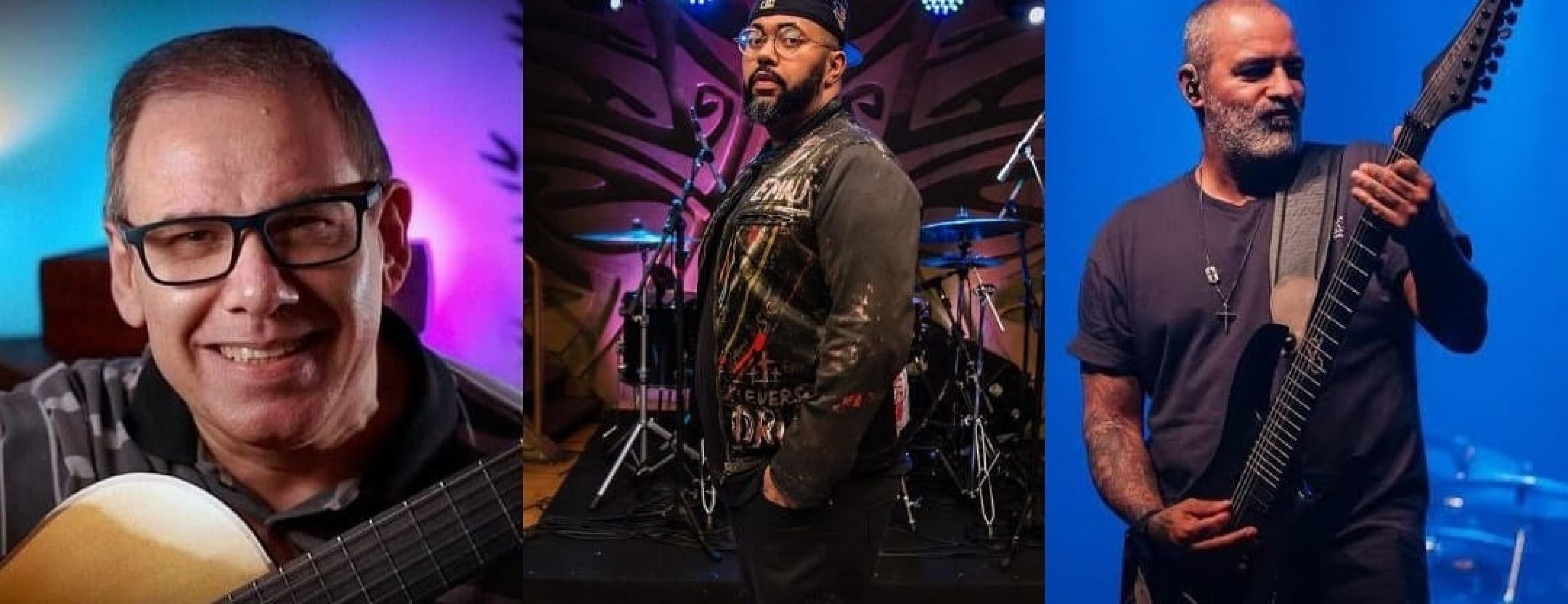 Os artistas João Alexandre, Cleverson Silva e Deio Tambasco participam do evento