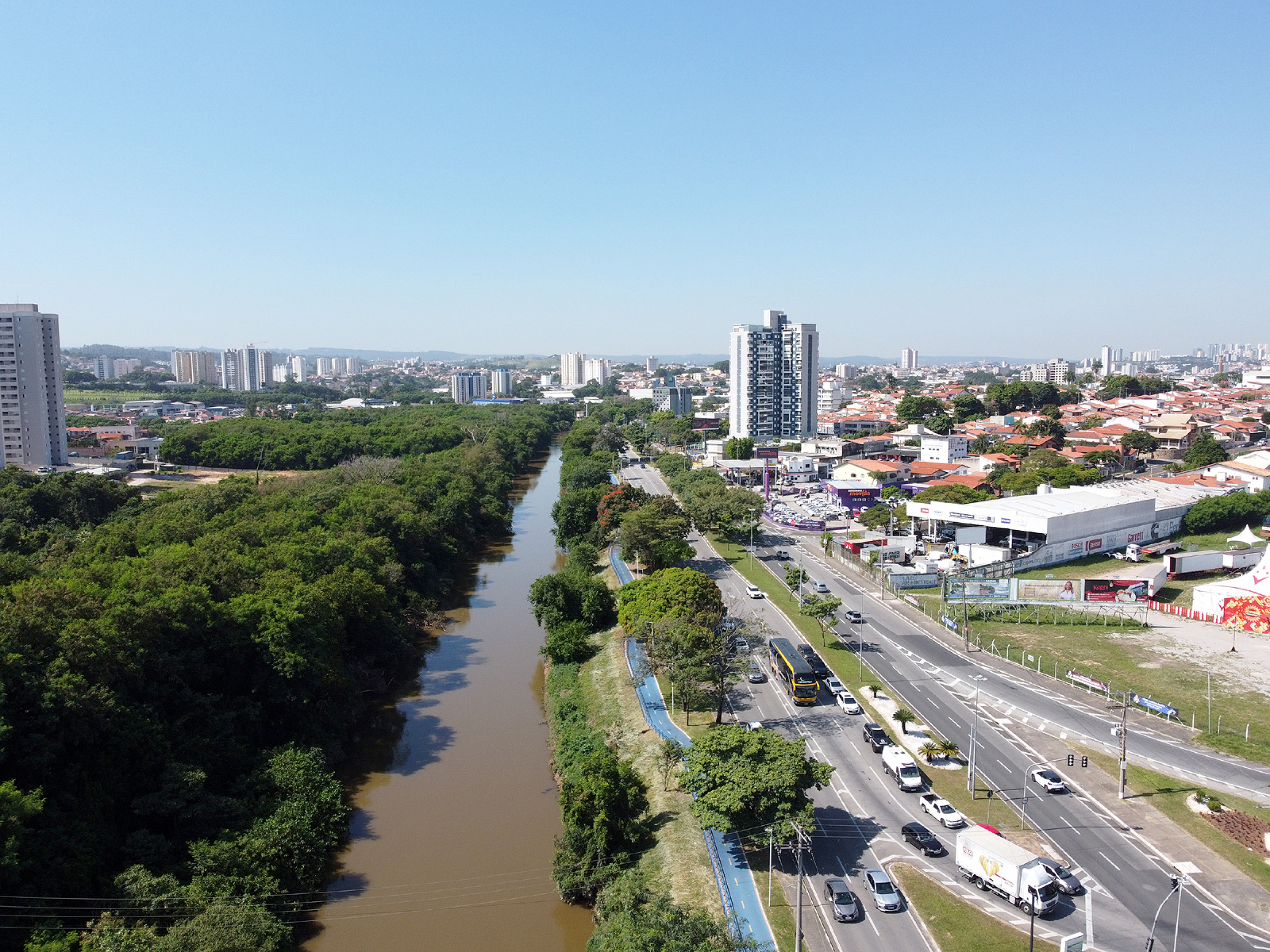 Projeto da marginal direita prevê via de 1,8 km ligando o Jardim Saira 
à rua Padre Madureira, às margens do rio Sorocaba
