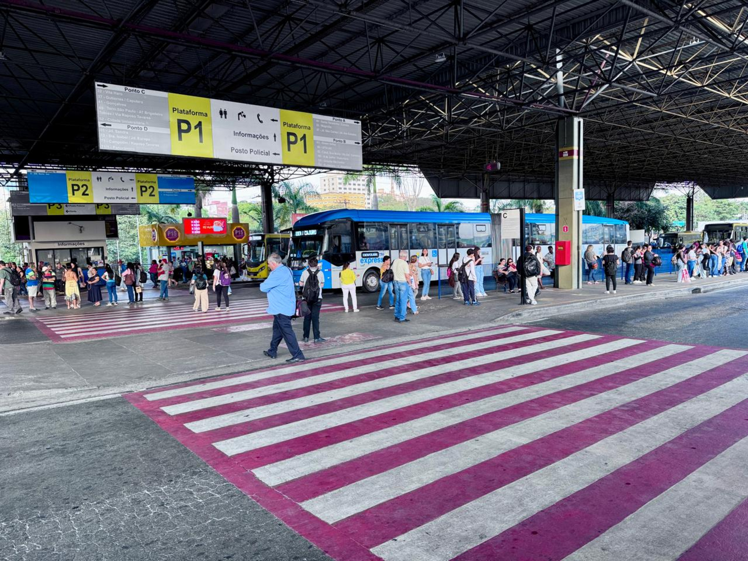 Longas filas foram notadas no Terminal São Paulo