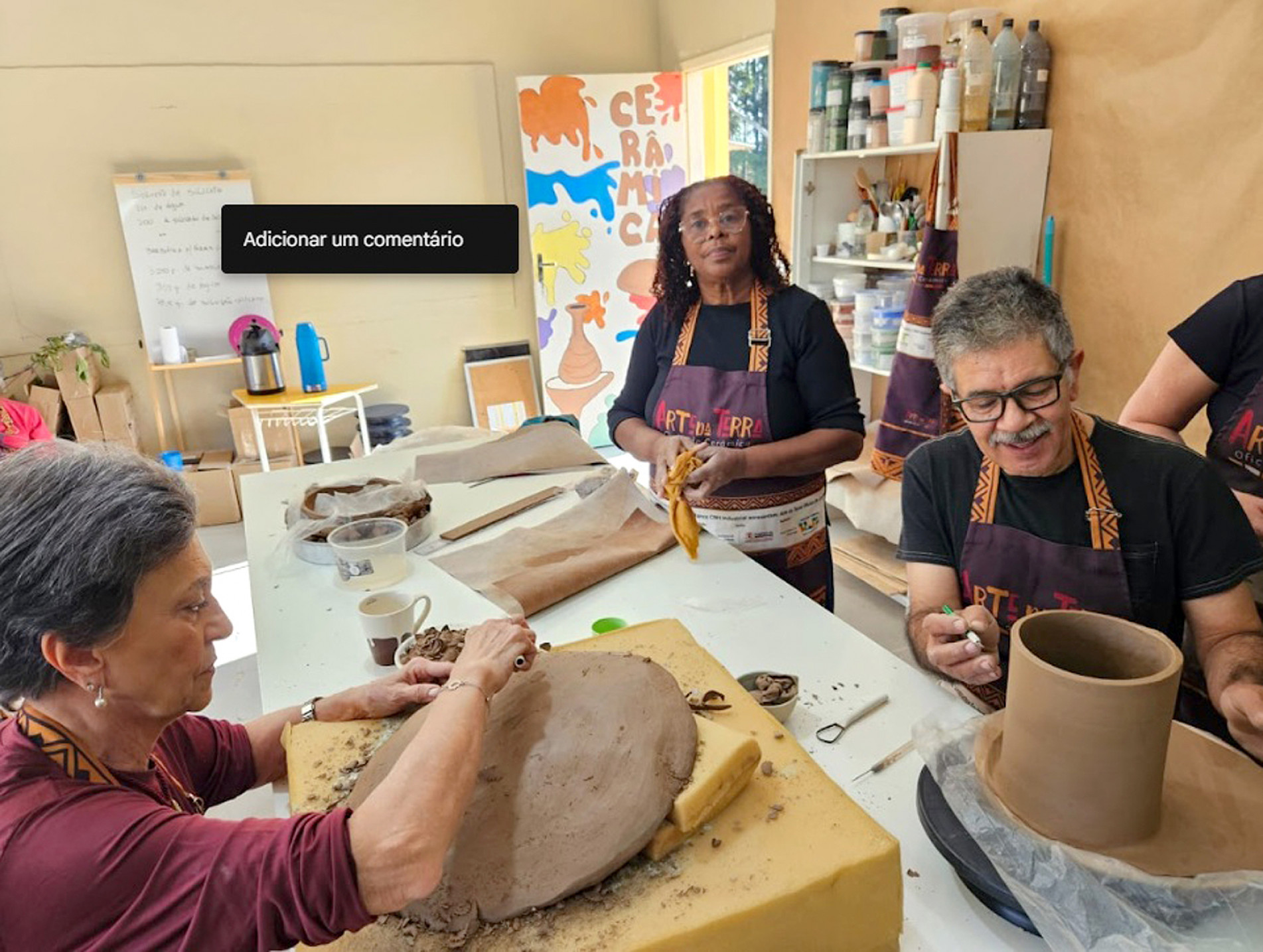 Damiana Dias (ao centro) ganhou confiança e protagonismo durante o curso
