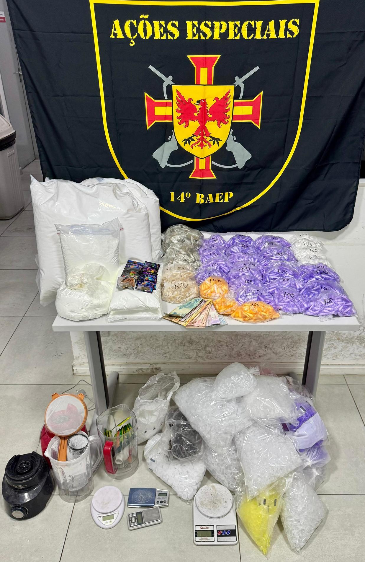 Mais de 3.500 porções de drogas