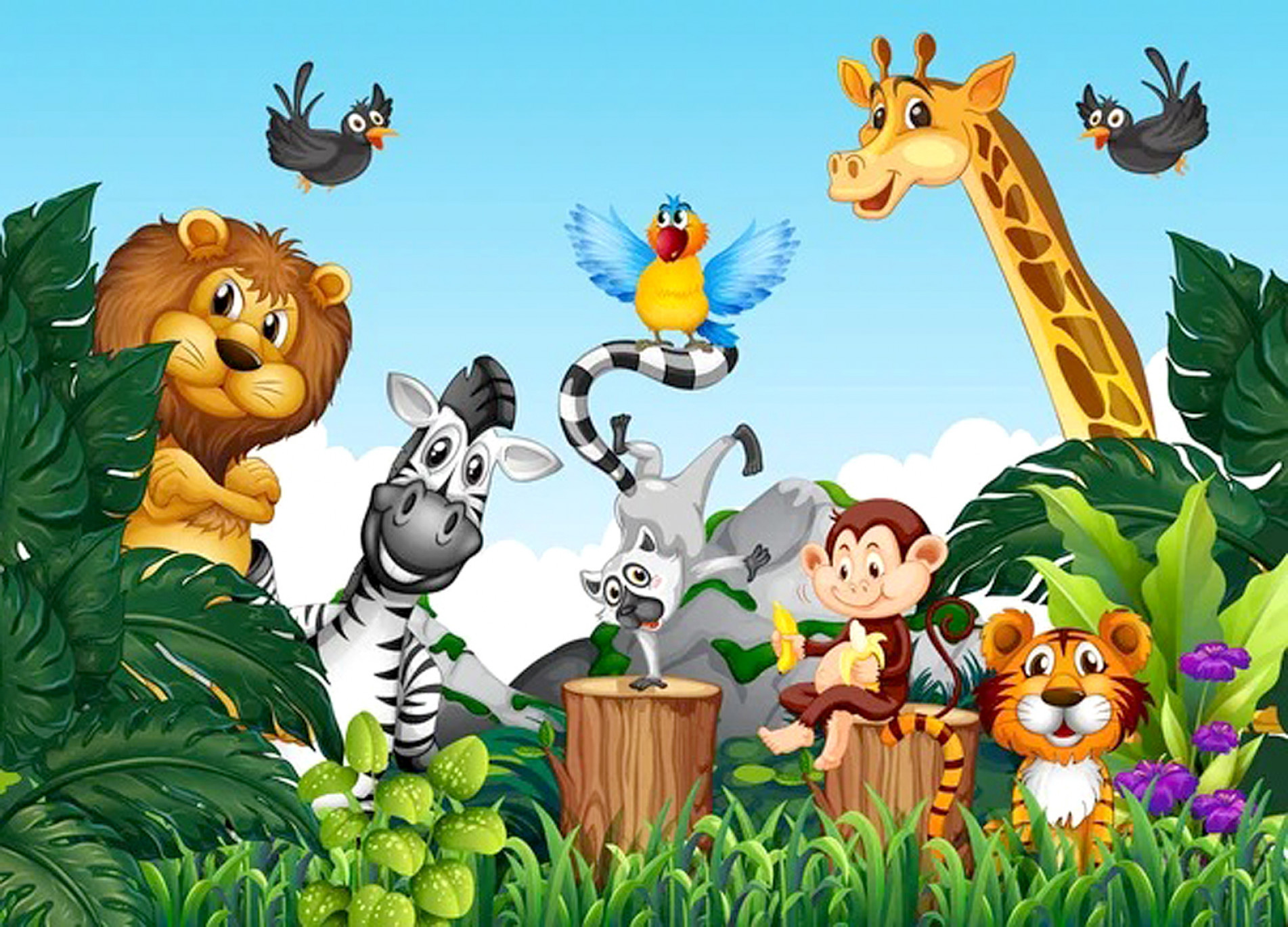 No Quênia, a savana ganha vida com leões, zebras, 
elefantes e muitos outros animais