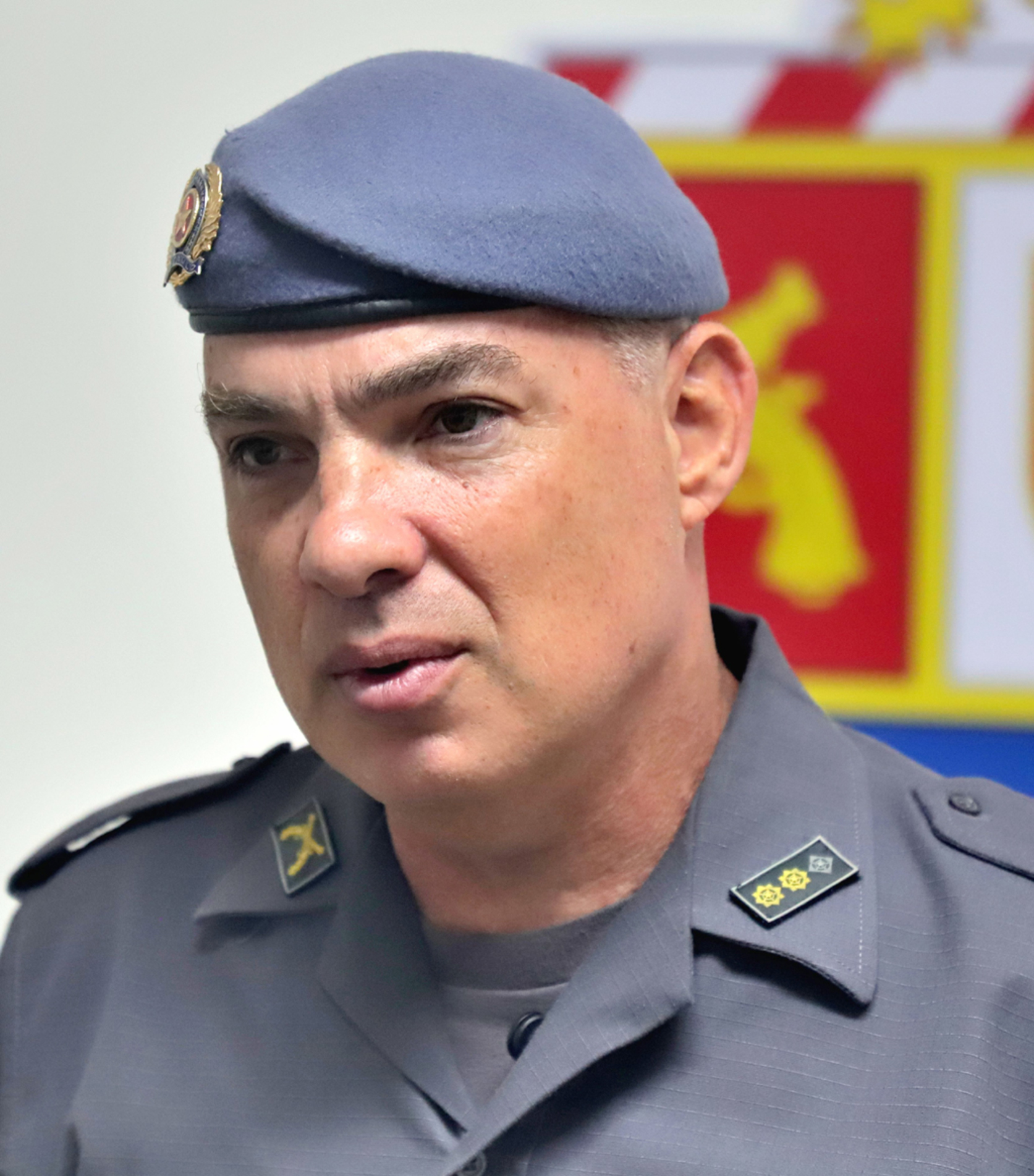 Tenente-coronel Rodrigo Pezato, comandante da unidade
