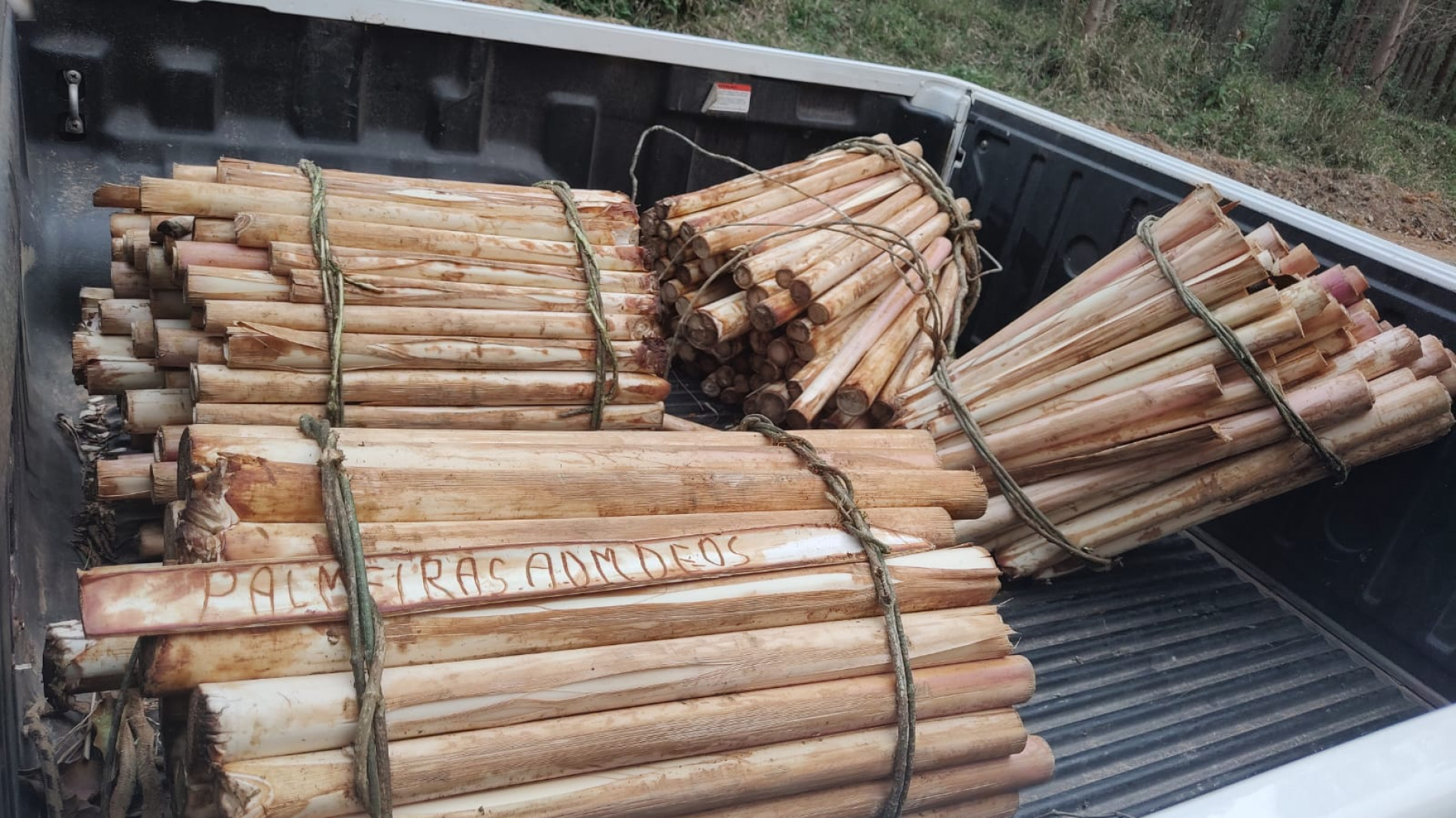 Segundo a polícia, a localização do material indicava que alguém passaria para recolhê-lo