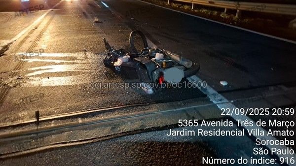  O acidente ocorreu na altura do quilômetro 4