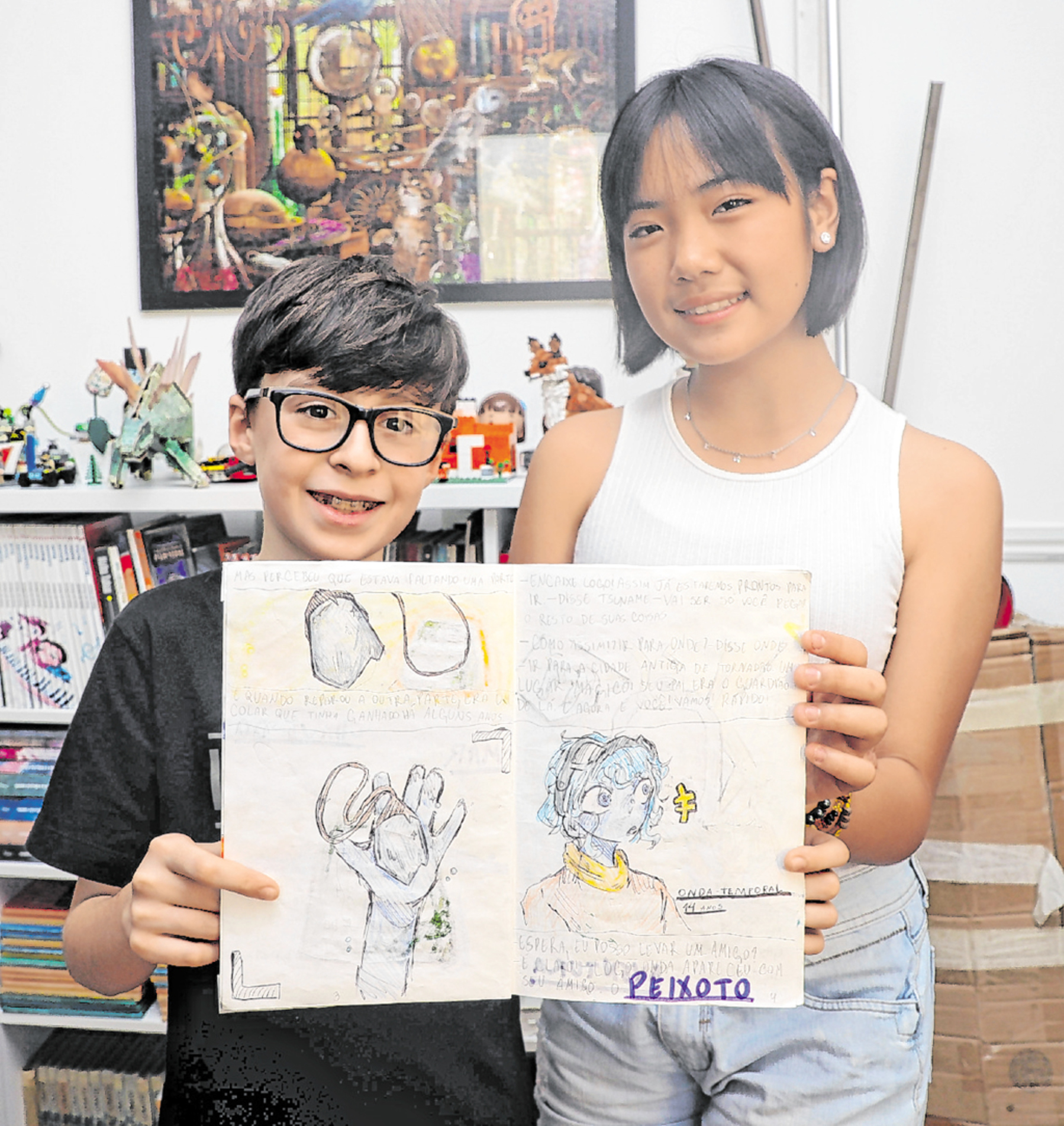 Gabriele Fujihara, 11 anos e Miguel Camargo Francisco, 12 anos
