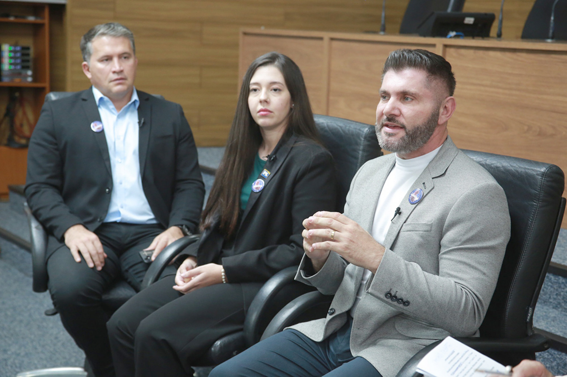 Roberto Freitas, Tatiane Costa e Henri Arida: trio promete ações contra o aborto
