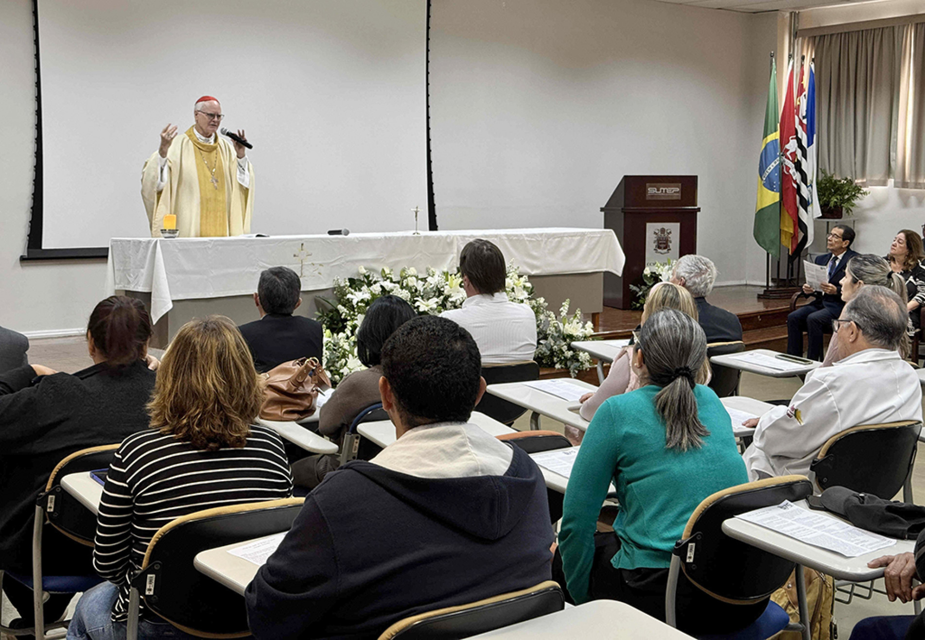 O Arcebispo de São Paulo presidiu a missa de ação de graças na instituição
