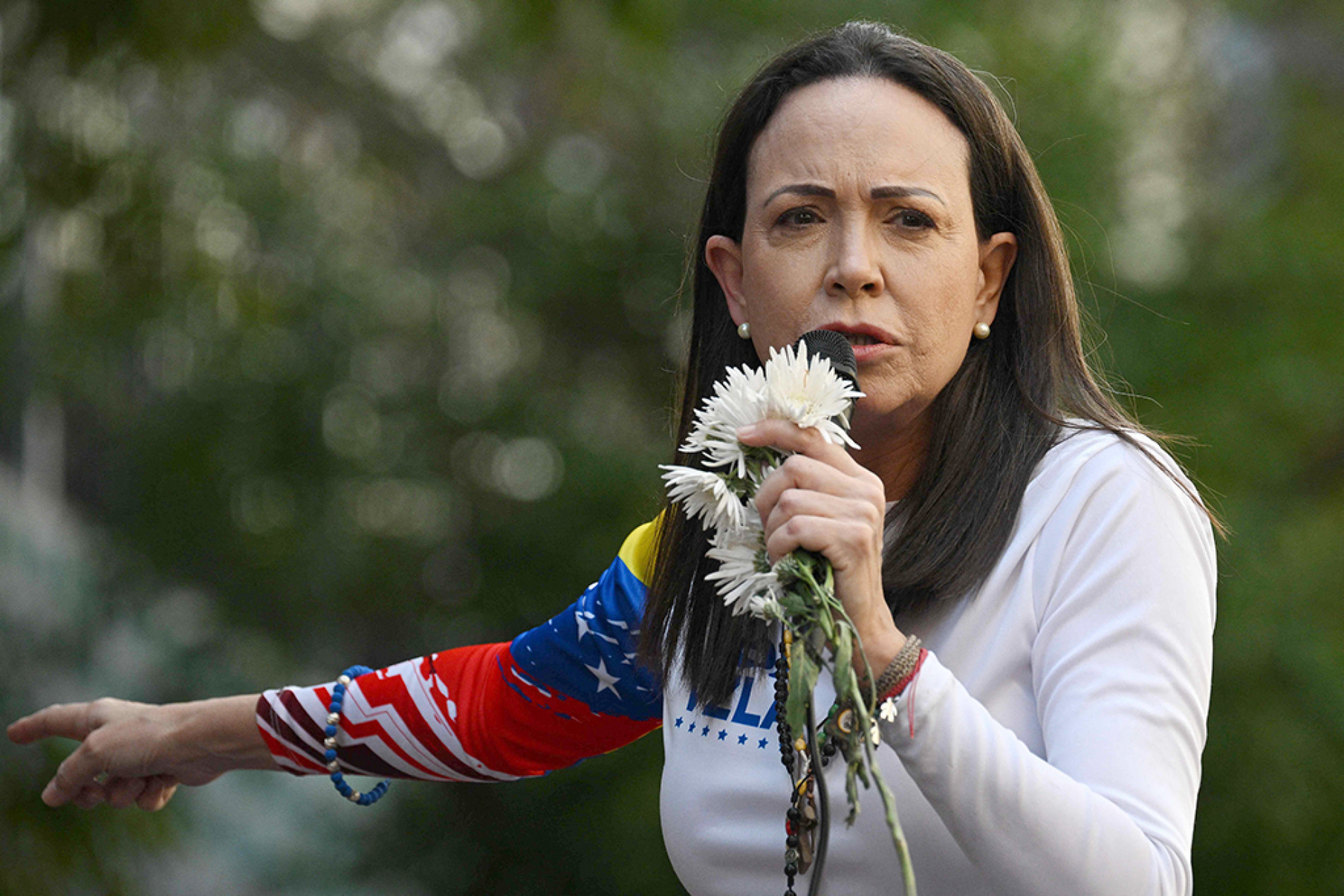 Líder venezuelana denunciou eleição fraudulenta de Maduro
