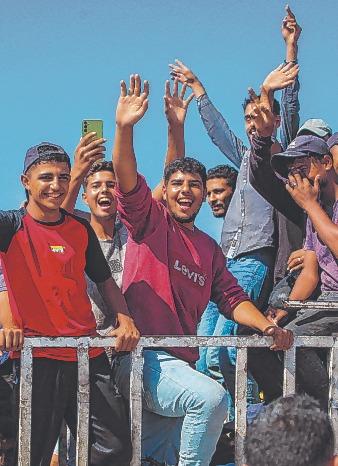 Palestinos comemoram acordo de Israel e Hamas