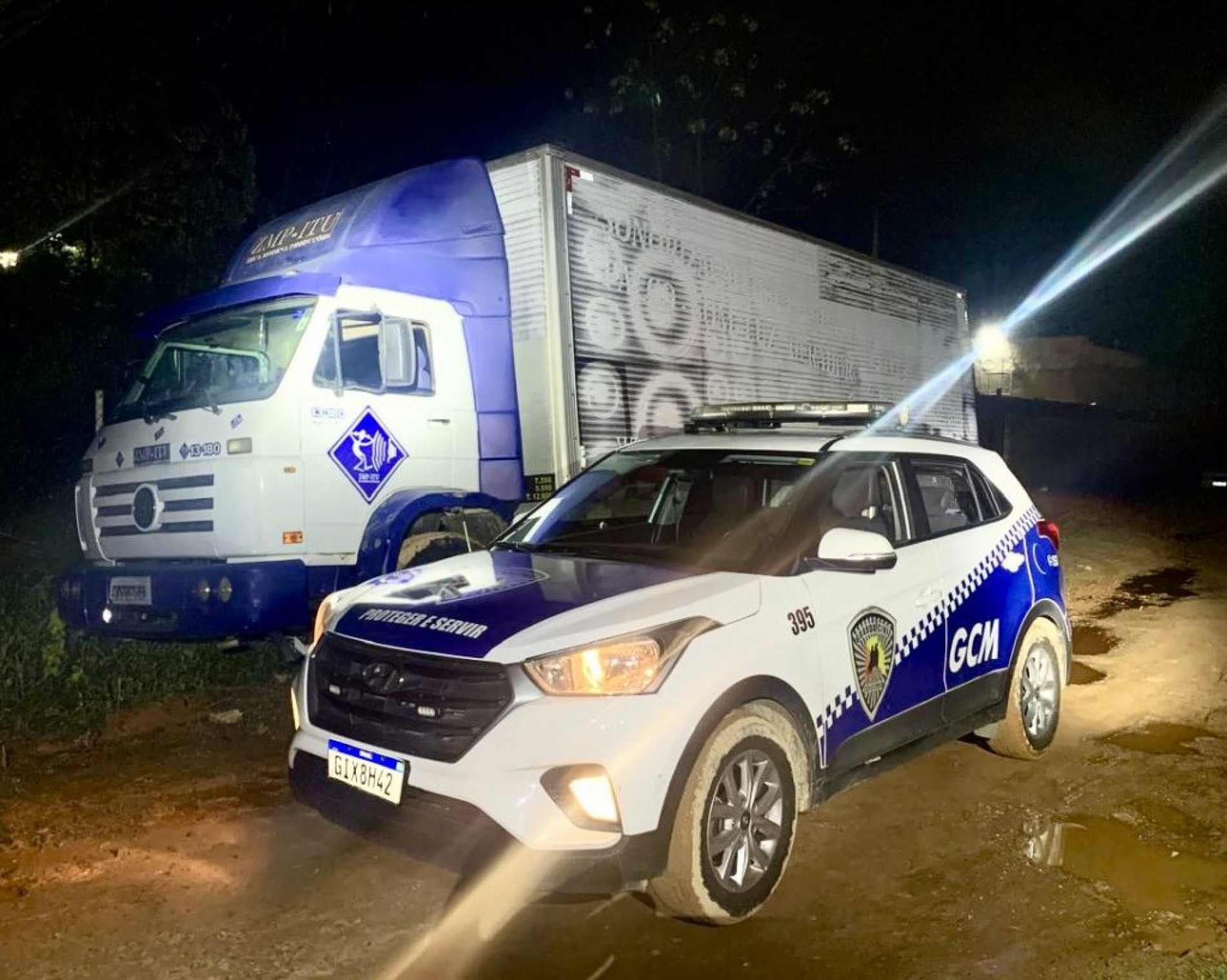  O caminhão foi identificado enquanto circulava pelas ruas de Sorocaba