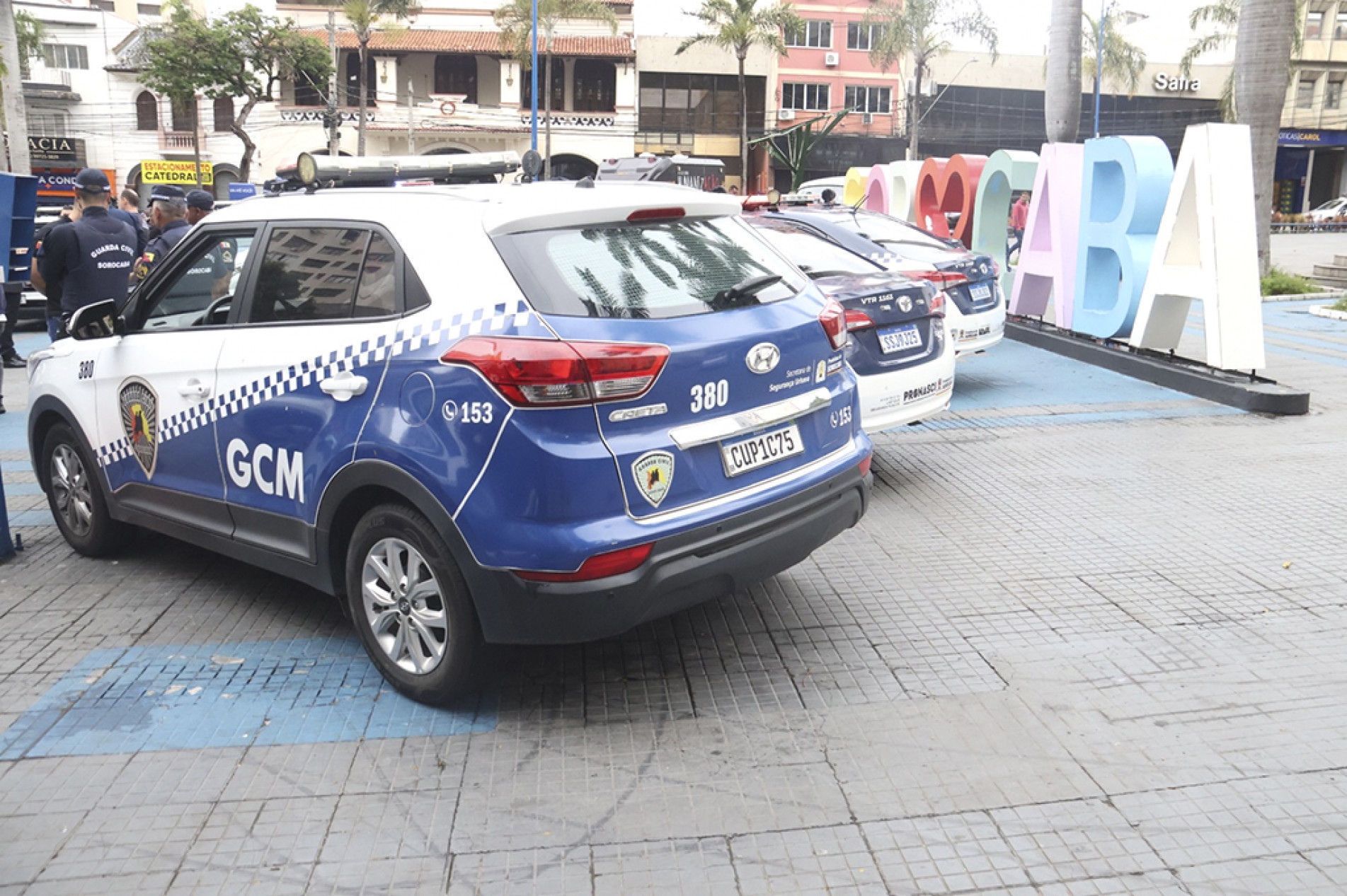 A ação preventiva reforça a segurança no centro da cidade
