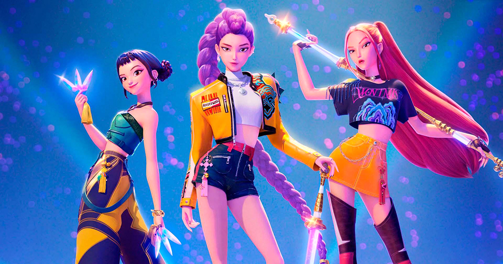 Para os fãs de K-Pop, a animação apresenta um girl group dividido entre os 
palcos e missões secretas como caçadoras de demônios