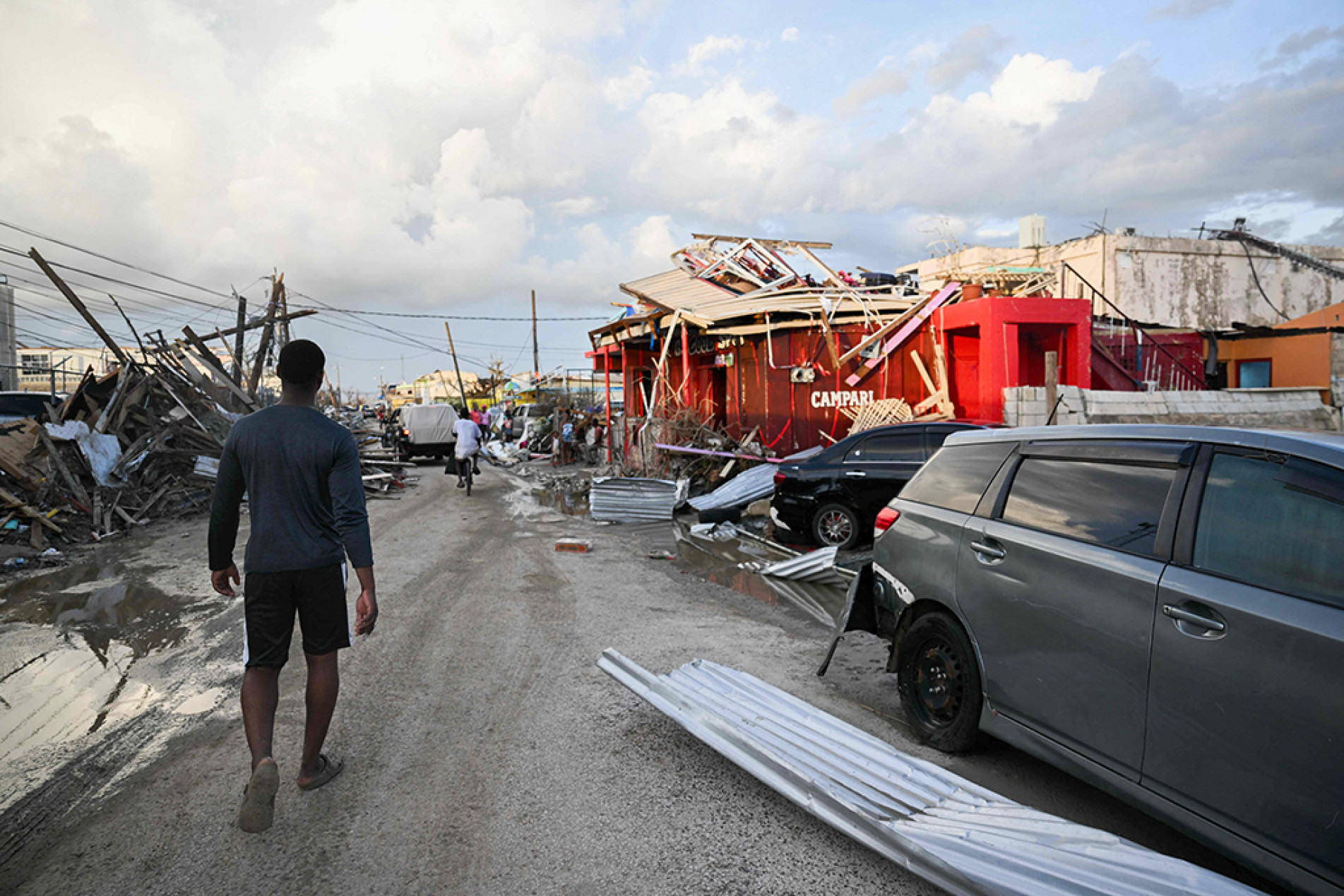 Casas foram destruídas na região oeste da Jamaica 
