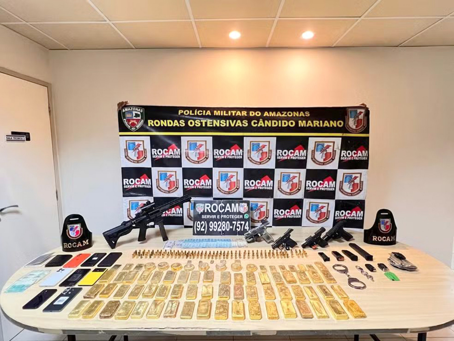 Barras de ouro valem R$ 45 milhões