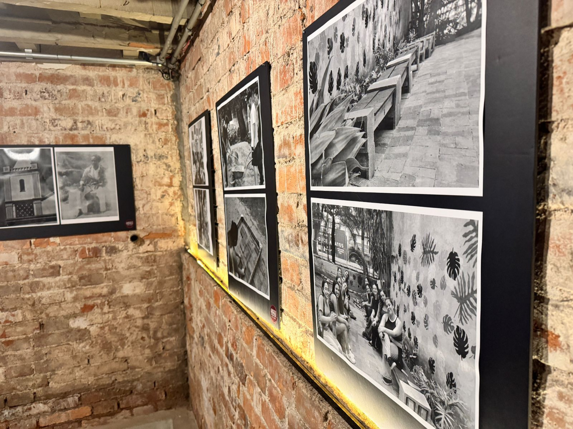 Fotos do trabalho realizado foram expostas pelas paredes