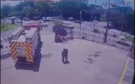 Ela se engasgou com uma bala mas logo foi socorrida