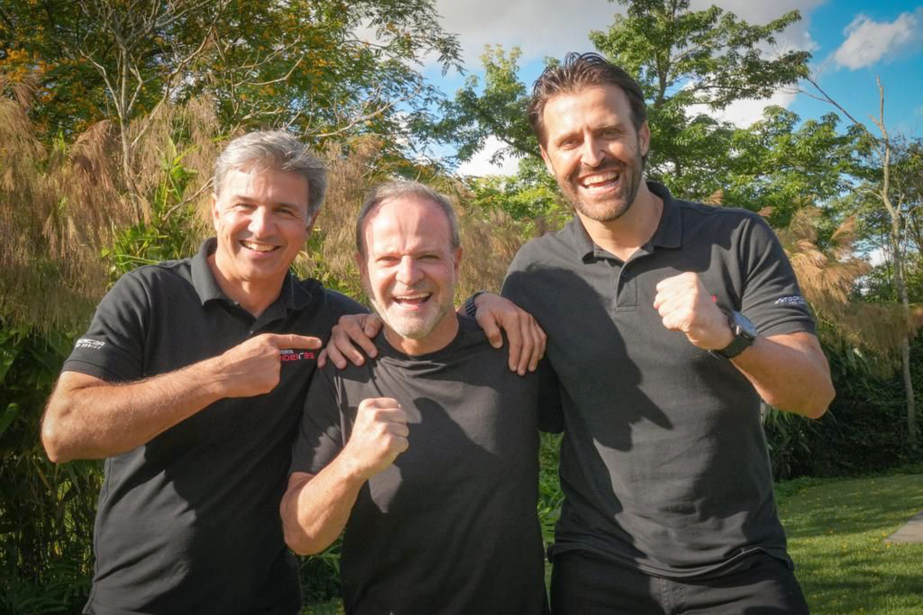 Christian Fittipaldi, Rubens Barrichello e Átila Abreu
