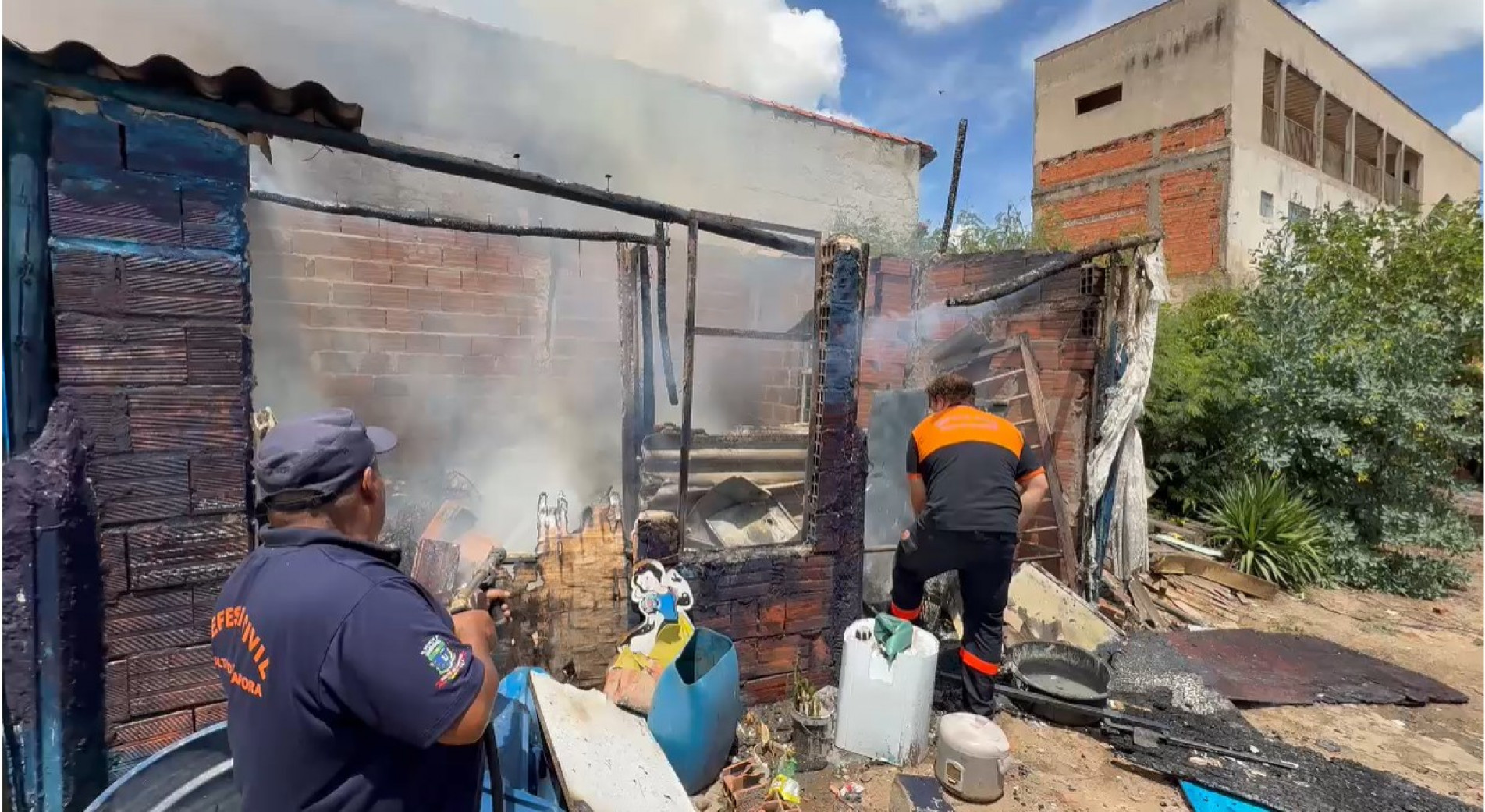 A Defesa Civil atendeu a ocorrência