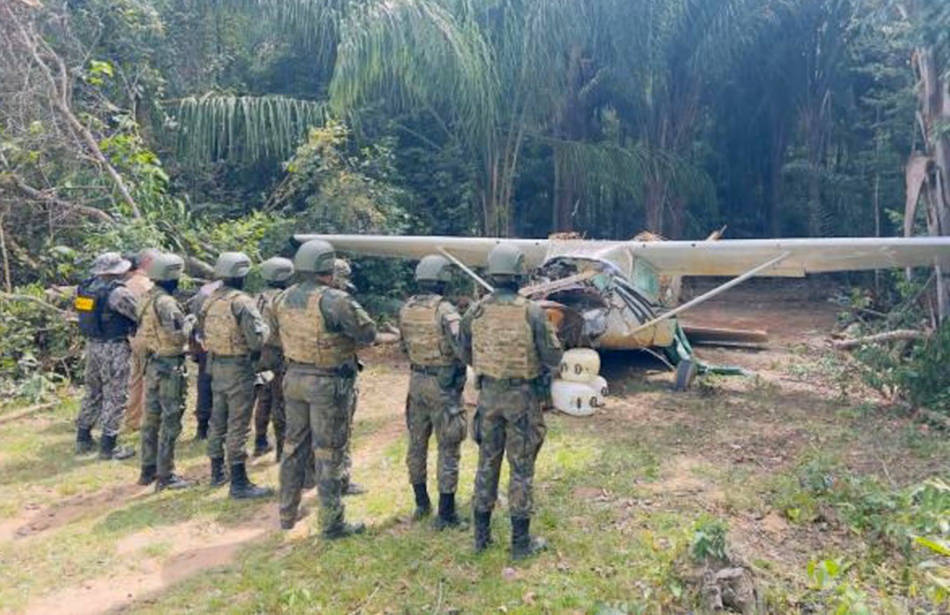 Aeronave interceptada pela FAB em Roraima
