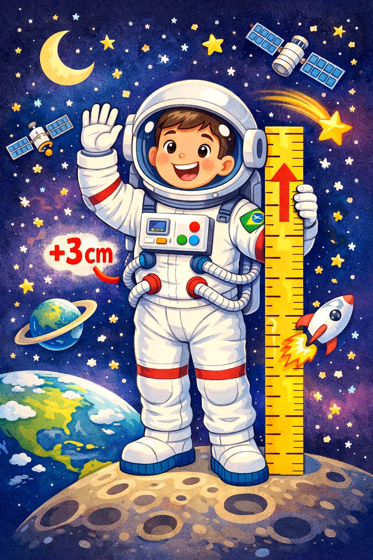 No espaço, os astronautas crescem alguns 
centímetros longe da gravidade