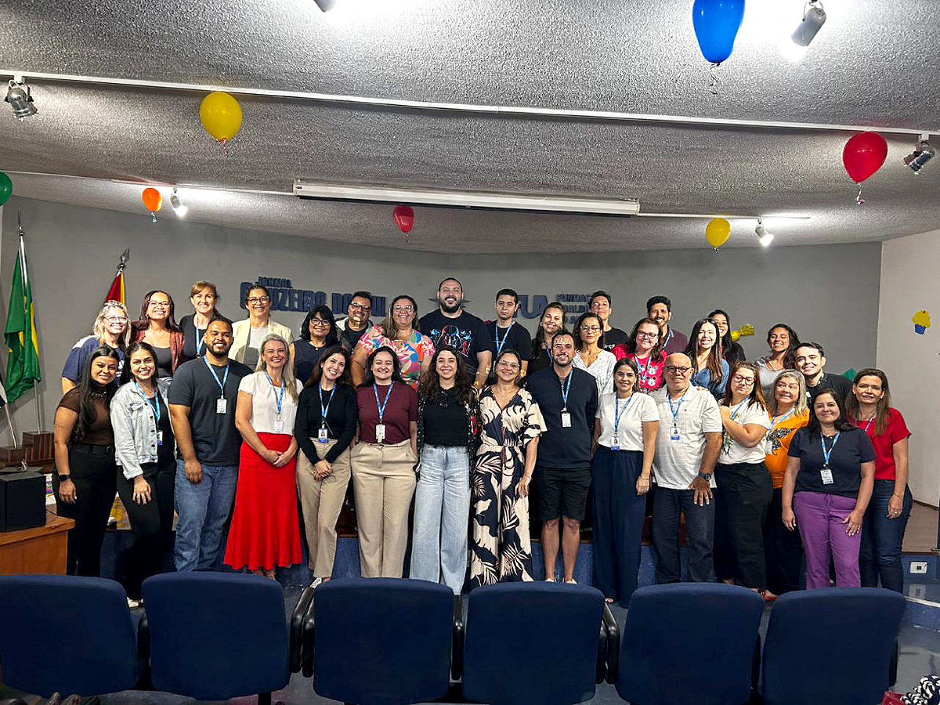 
Professores participam de oficinas práticas e vivências lúdicas durante a Semana de Formação 
