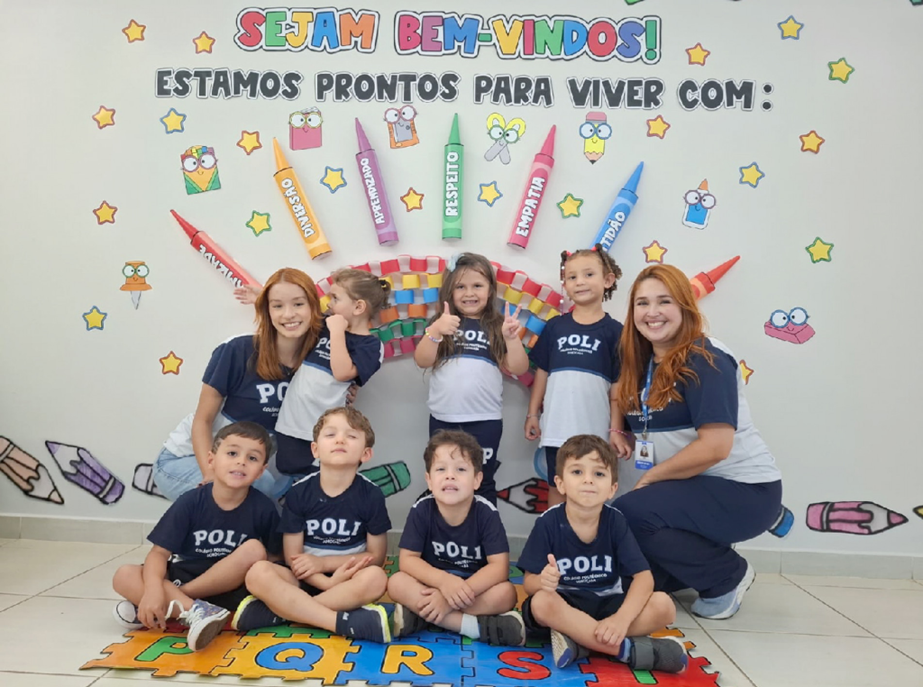 Encontro com os colegas e com os professores...
