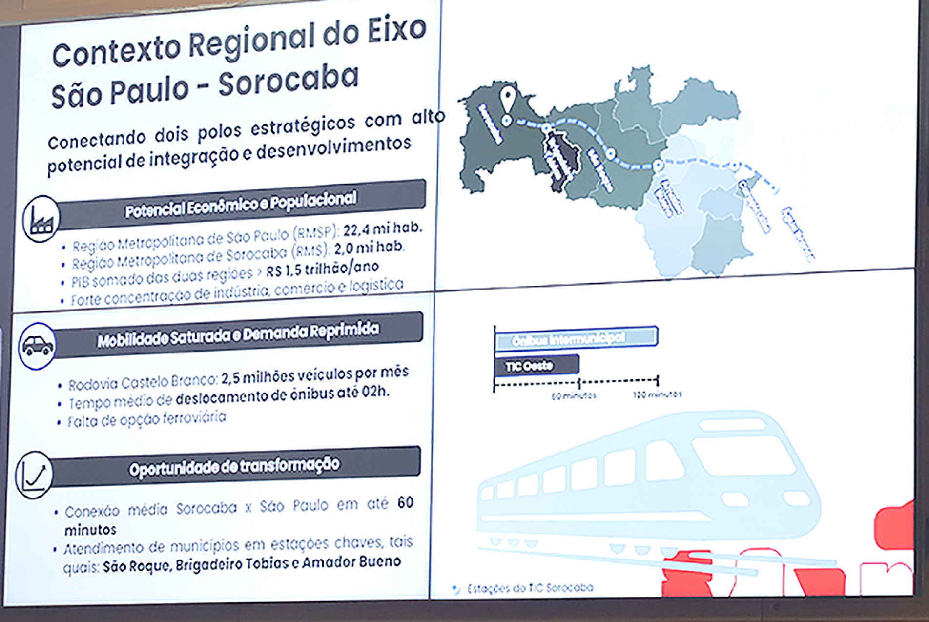 Com investimento estimado em R$ 11,9 bilhões, promessa do TIC é reduzir o tempo de viagem entre o interior e a capital
