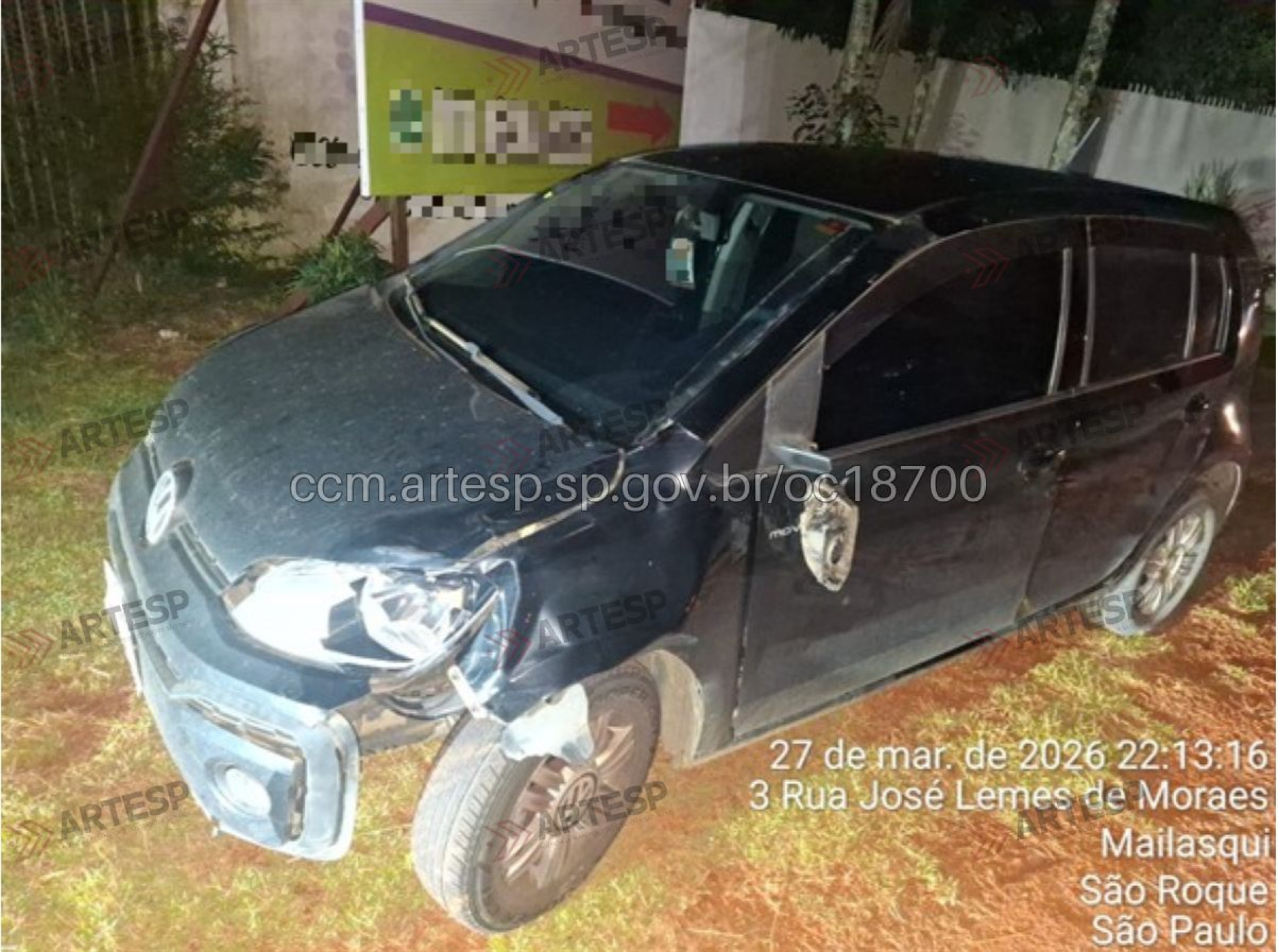Após o atropelamento, o motorista fugiu sem prestar socorro