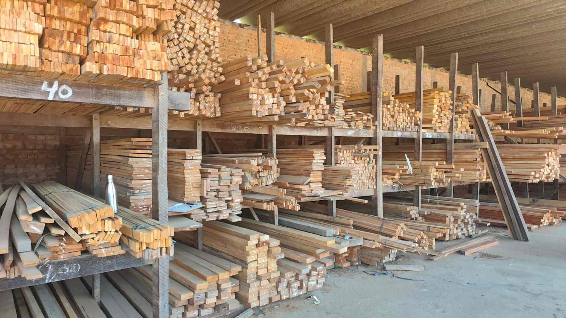 Toda a madeira considerada irregular foi apreendida para destinação legal