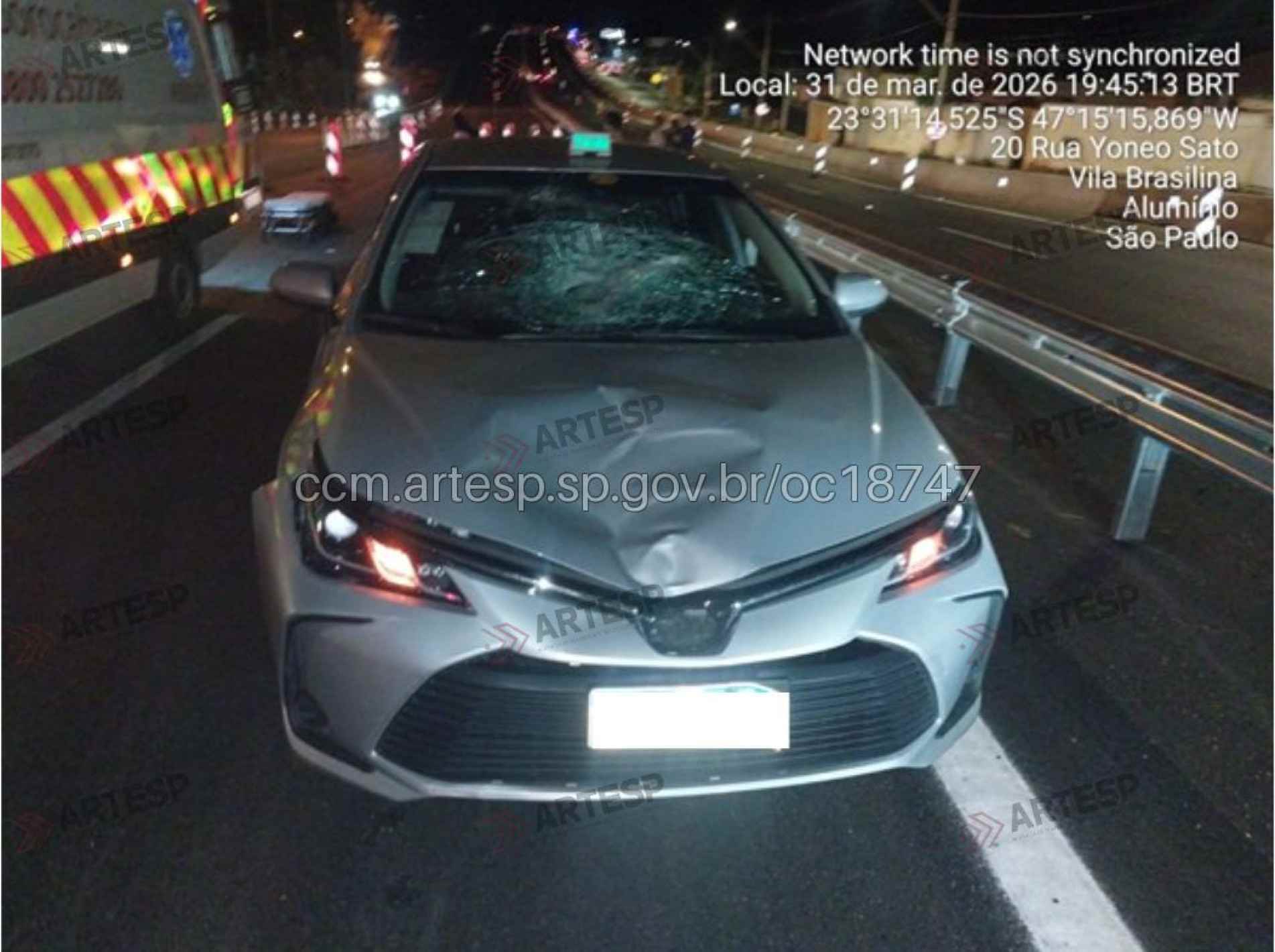 
A pessoa atropelada foi socorrida em estado grave